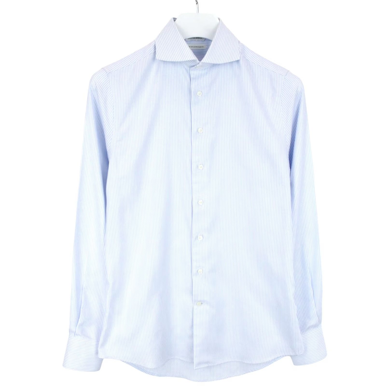 Suitsupply Suitsupply Dress Shirt Pinstriped Extra Slim Fit Men's 37 / 14 1/2 Blue White, Button-Up, Formal, Business Size 36R - 2 Thumbnail
