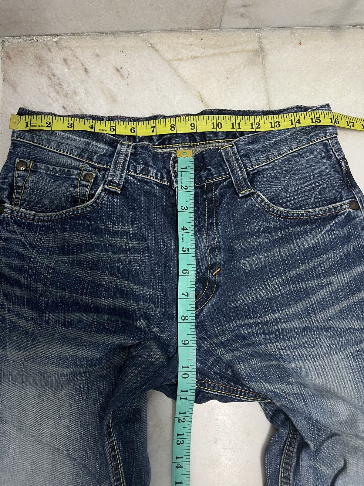Edwin × Japanese Brand VTG EDWIN DISTRESSED FLARE JEANS VERY RARE Size US 32 / EU 48 - 13 Thumbnail