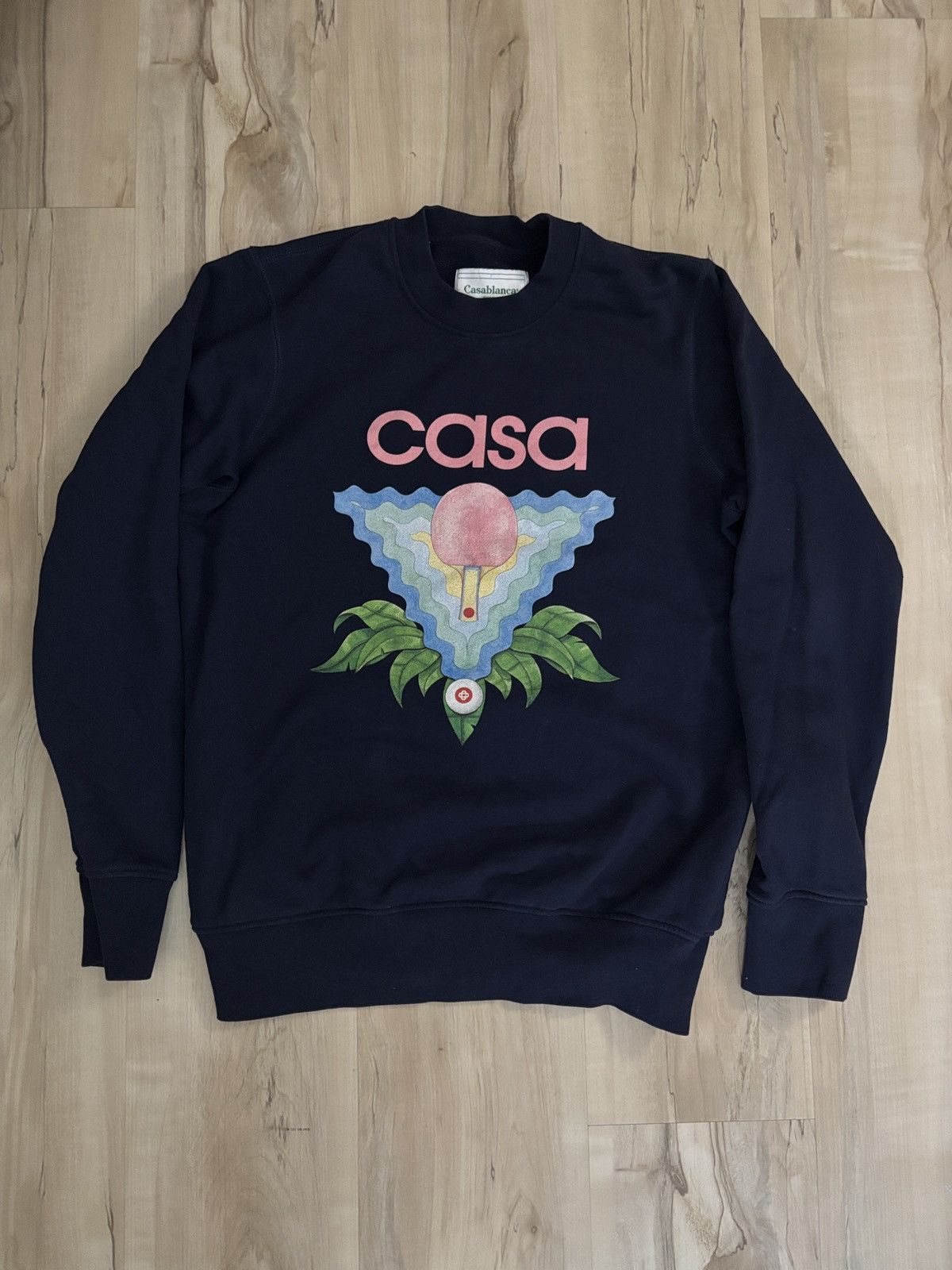 Casablanca Casablanca Navy Blue Crewneck Size US XS / EU 42 / 0 - 4 Thumbnail