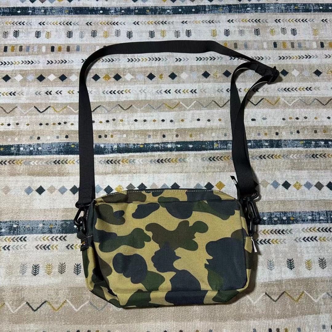 image of Bape 1St Camo Shoulder Bag in Yellow, Men's