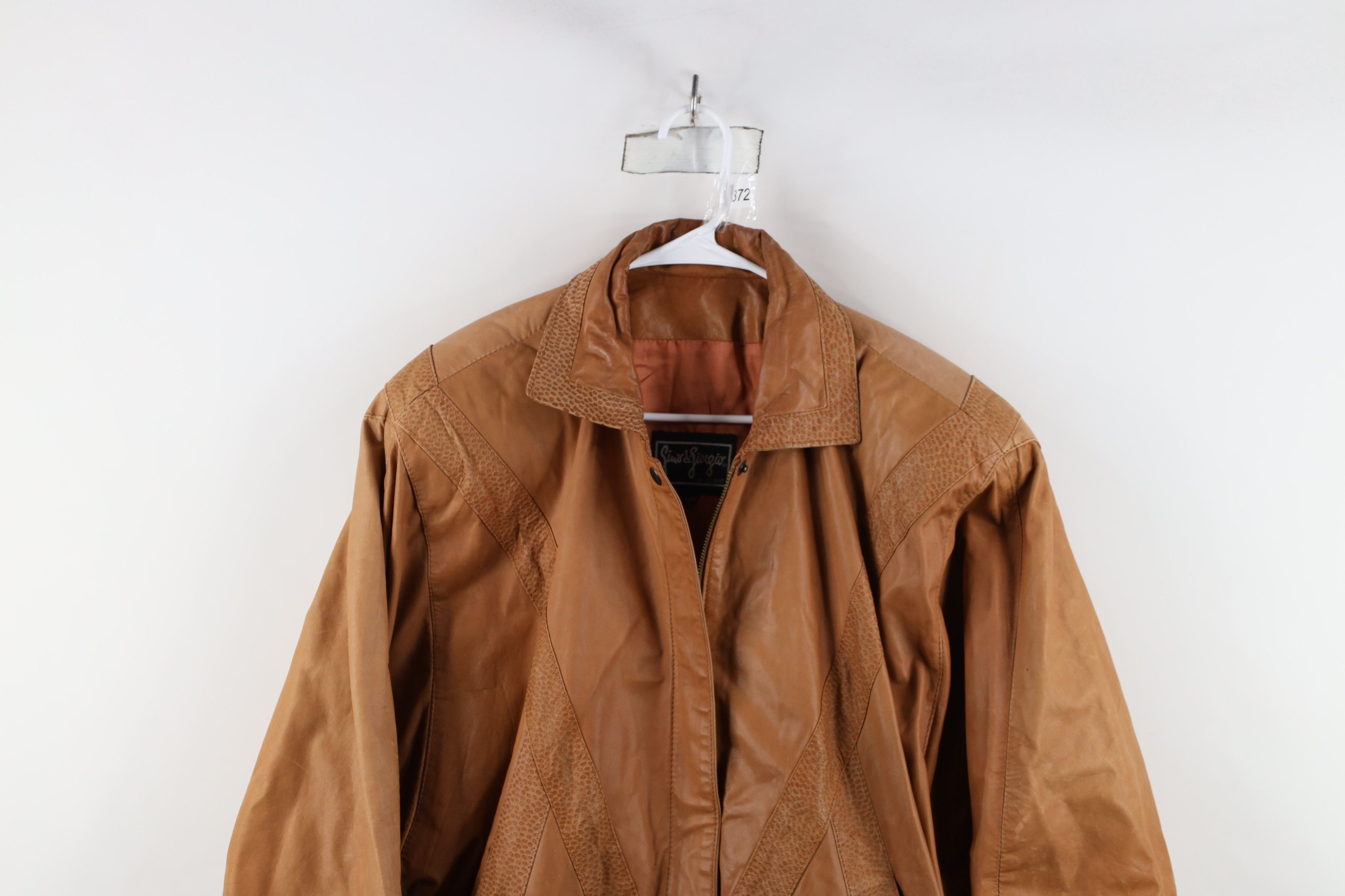 Vintage Vintage 80s 90s Streetwear Side Buckle Leather Jacket Brown Size L / US 10 / IT 46 - 2 Thumbnail