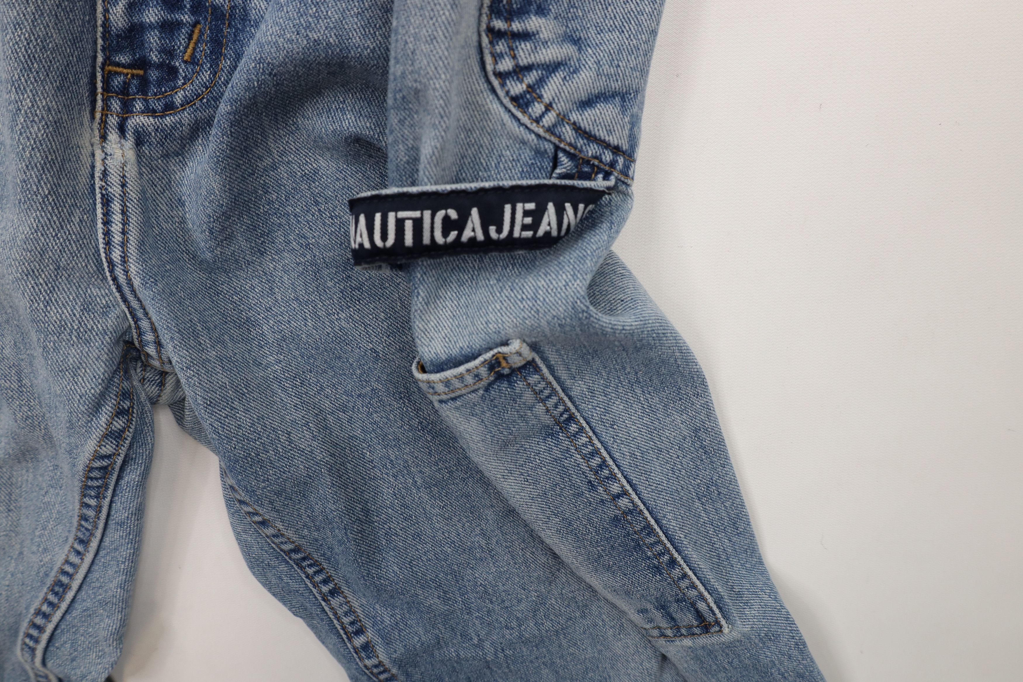 Nautica × Vintage Vintage 90s Nautica Baggy Wide Leg Dungaree Denim Jeans Size US 36 / EU 52 - 8 Thumbnail
