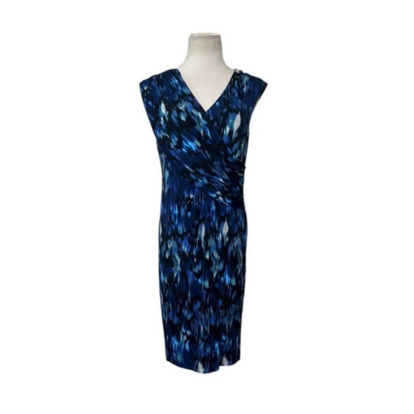 Donna Morgan Donna Morgan blue print sleeveless sheath dress size 4 Size S / US 4 / IT 40 - 1 Thumbnail