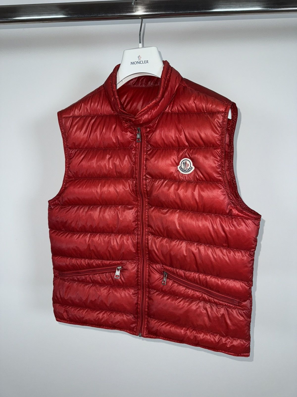 Moncler Moncler Men’s Gilet Gui Vest Size 2 (XS/S) Red Size US S / EU 44-46 / 1 - 2 Thumbnail