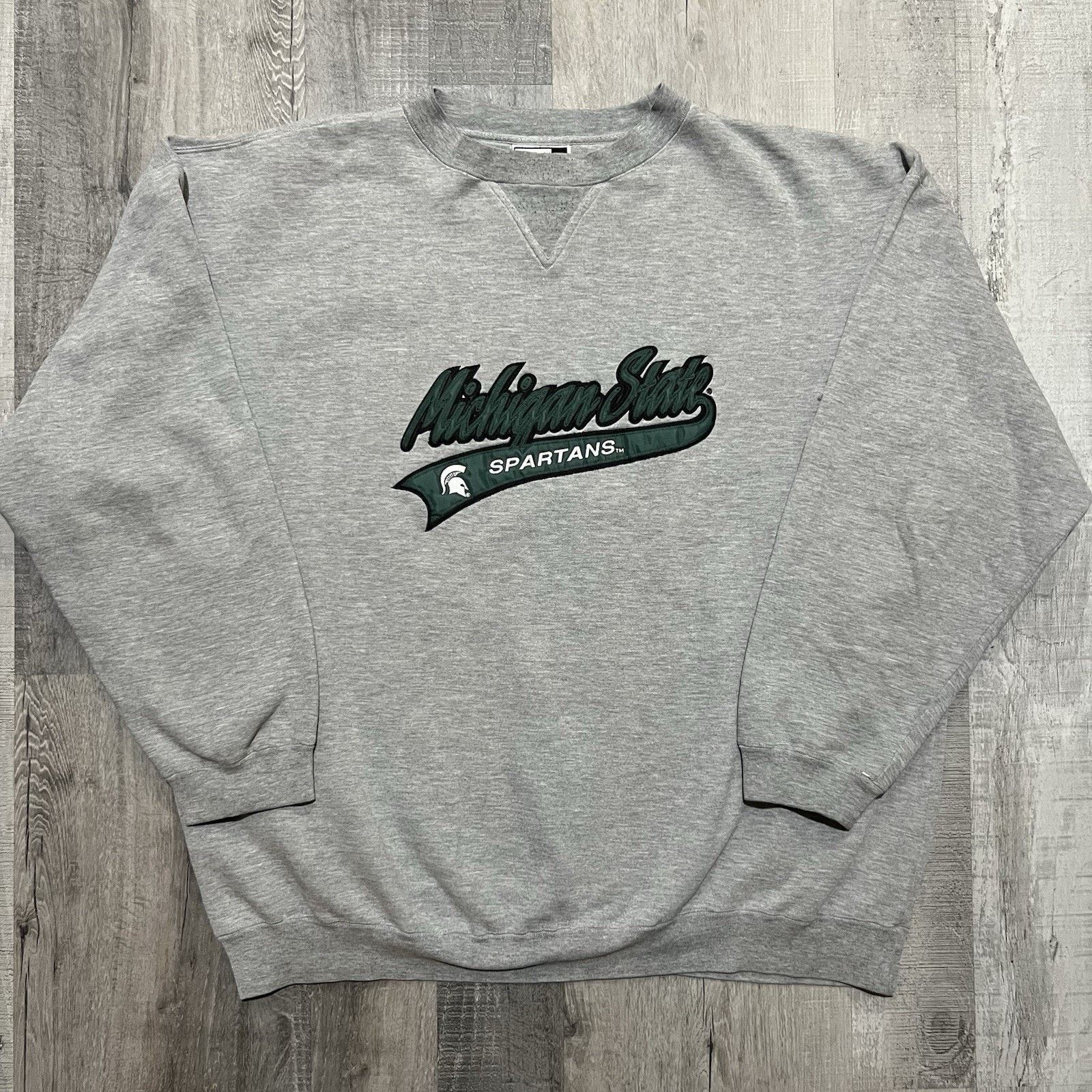 Puma VTG Michigan State Spartans Puma Grey 90s College Sweatshirt Size US XXL / EU 58 / 5 - 1 Thumbnail