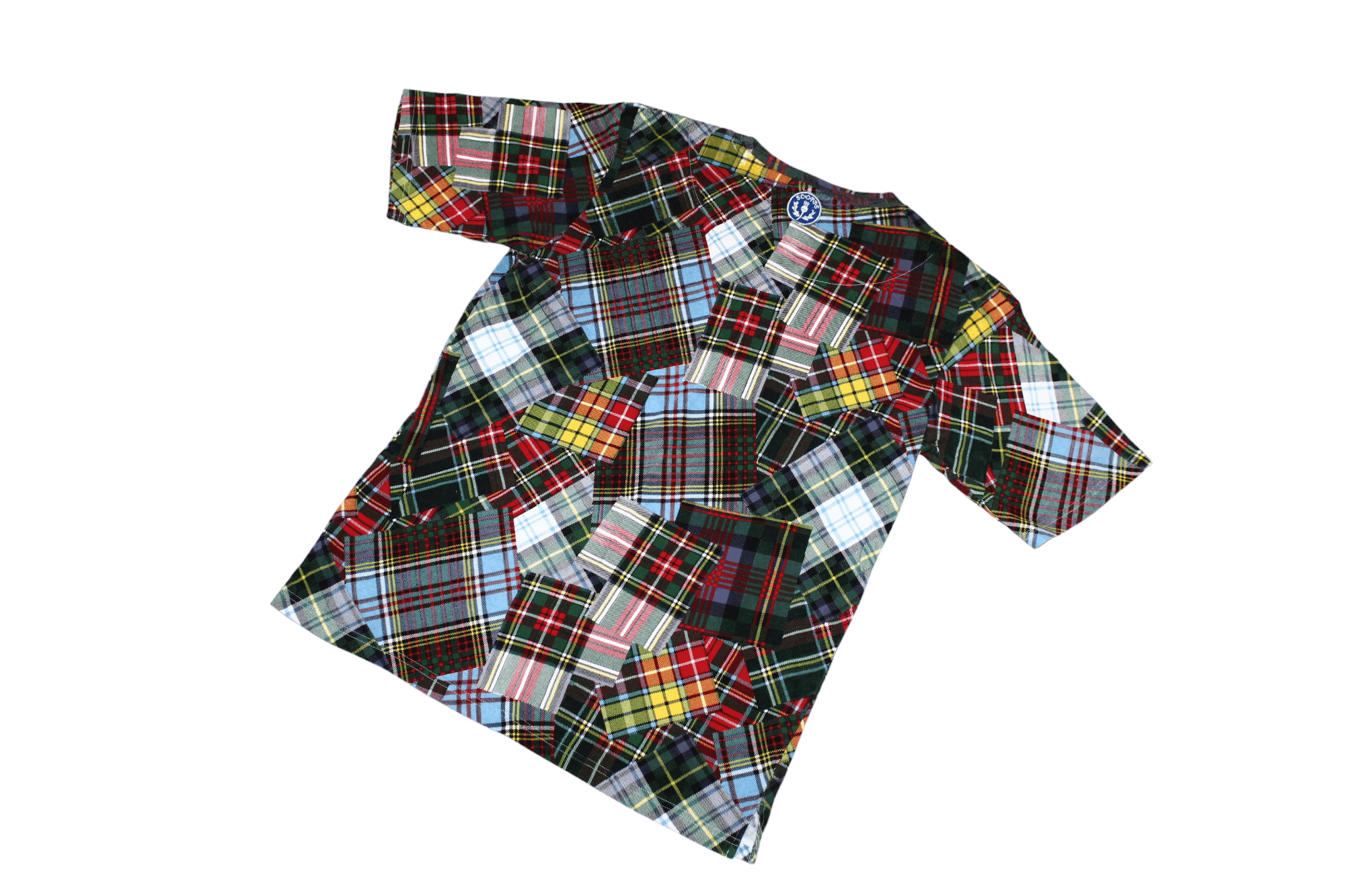 20471120 🔥Y2K SCOTTS design tartan patchwork grunge punk t-shirt Size US M / EU 48-50 / 2 - 4 Thumbnail
