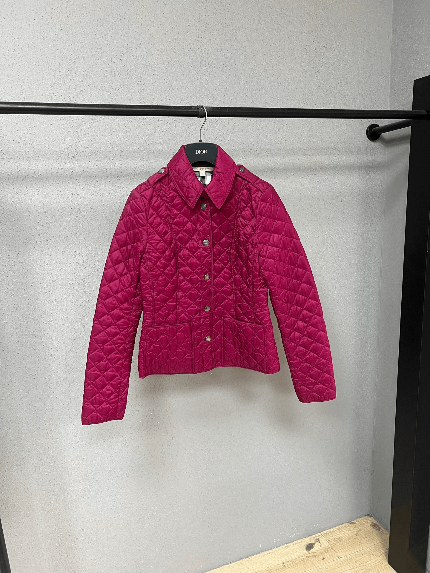 Burberry Burberry Pink Plaid Cotton Coat Size XS / US 0-2 / IT 36-38 - 1 Thumbnail