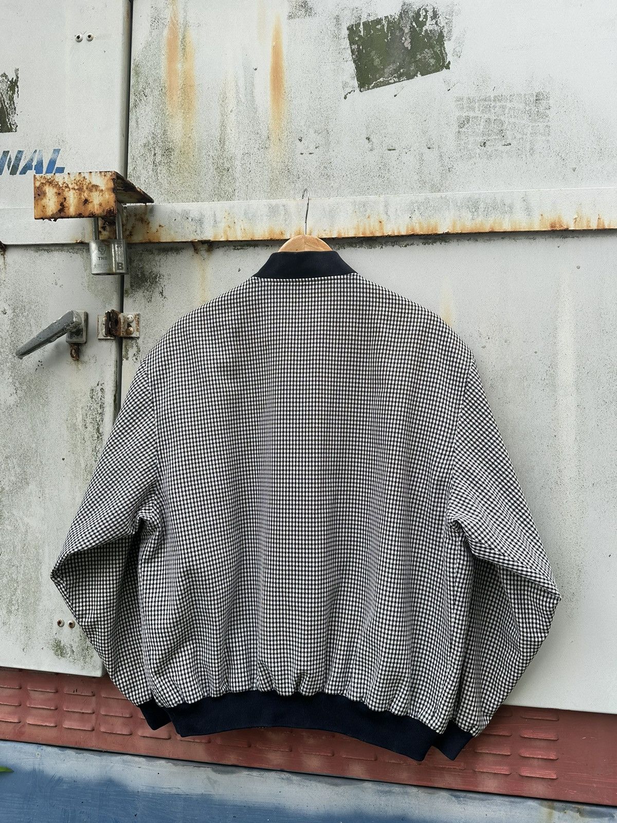 Vintage 👹Vintage Crocodile Classic Plaid Blue Bomber Jacket Size US L / EU 52-54 / 3 - 7 Thumbnail