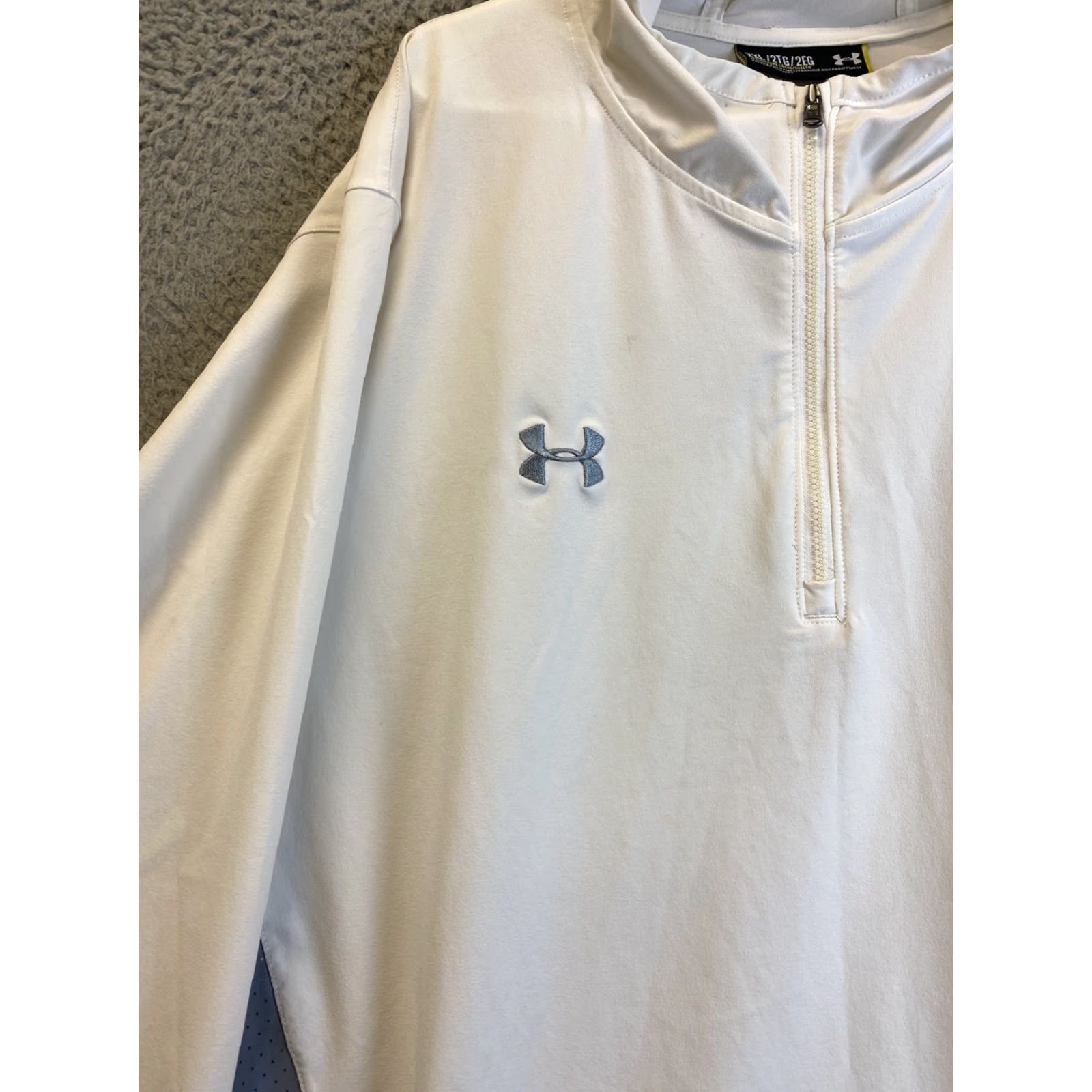 Under Armour Under Armour Zip Hooded Pullover Windbreaker Mens XXL White Softshell /92-17 Size US XXL / EU 58 / 5 - 2 Thumbnail