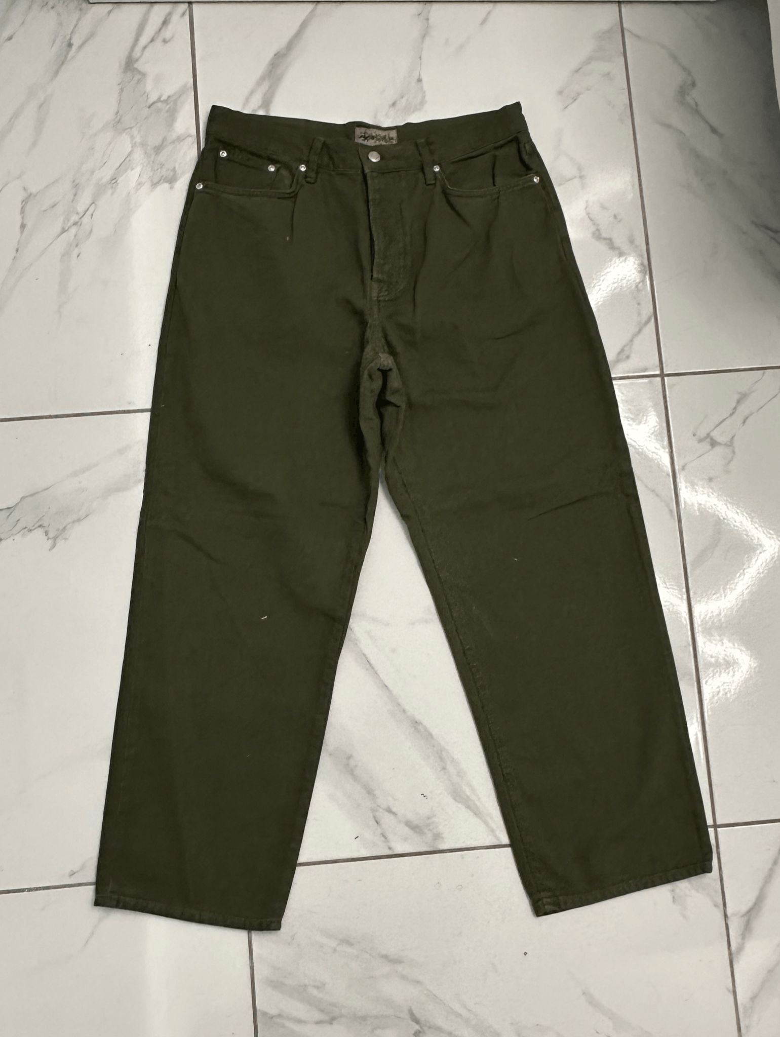 Stussy Stussy Big Ol Jean Size 29 Olive Drab Size US 29 - 2 Thumbnail