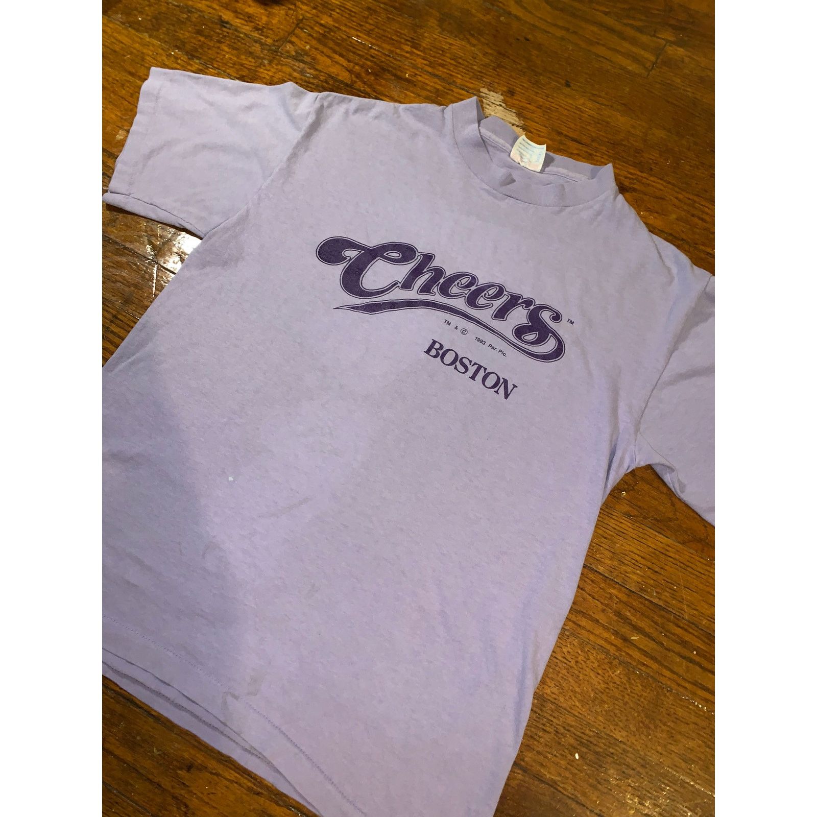 TEE JAYS Vintage 90s Cheers Boston T Shirt Purple Medium USA Made Size US M / EU 48-50 / 2 - 4 Thumbnail