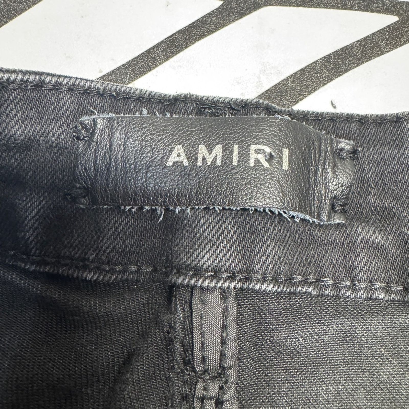 Amiri Women’s Amiri MX1 Bandana Patch Distressed Black Skinny Jean Size 28" / US 6 / IT 42 - 5 Thumbnail
