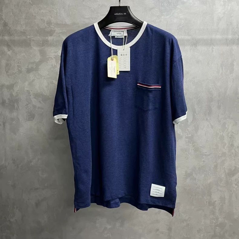 Thom Browne Thom browne The latest blue striped round-neck short-sleev Size US M / EU 48-50 / 2 - 1 Thumbnail