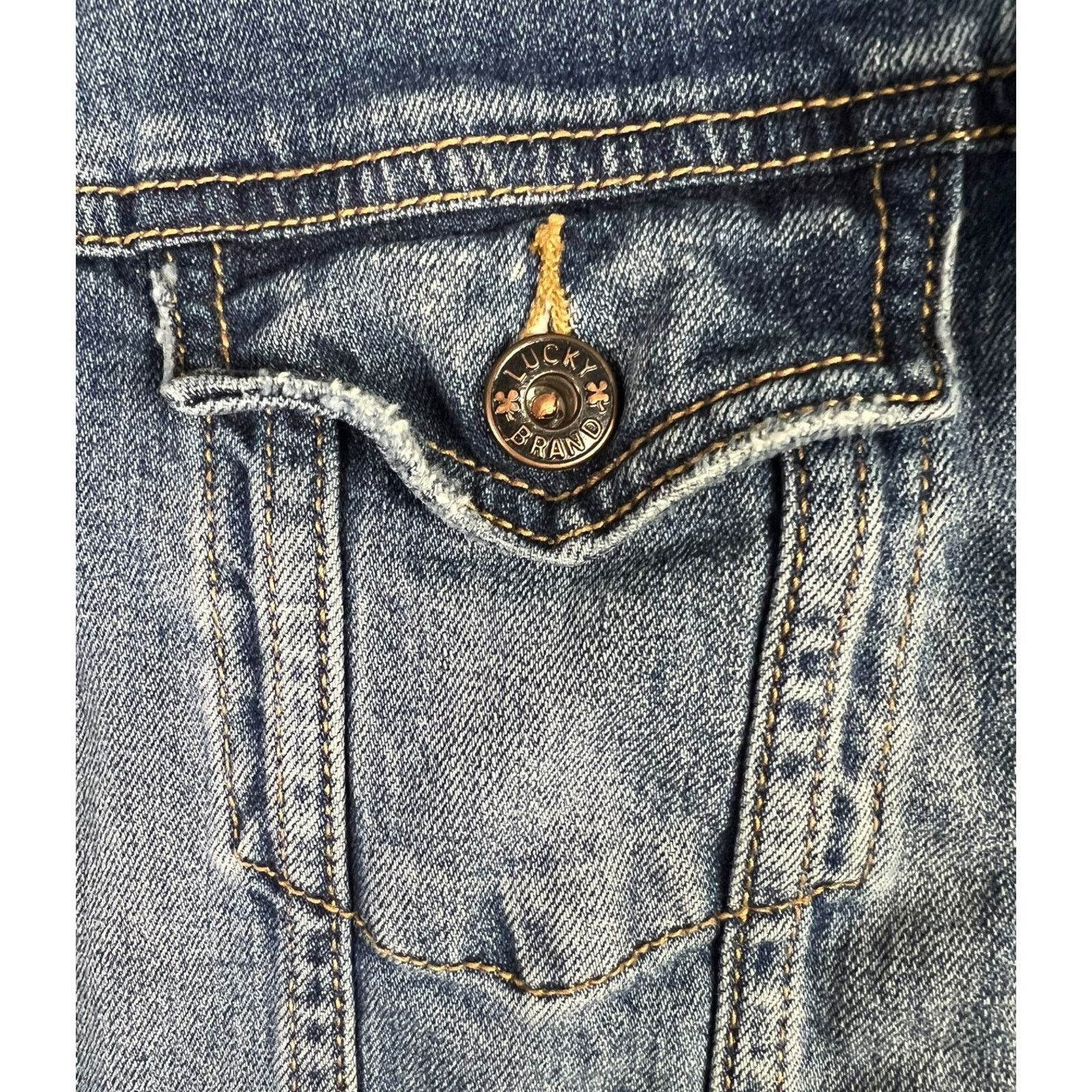 Lucky Brand Lucky Brand Women's Small Tomboy Trucker Blue Denim Jacket Size S / US 4 / IT 40 - 4 Thumbnail