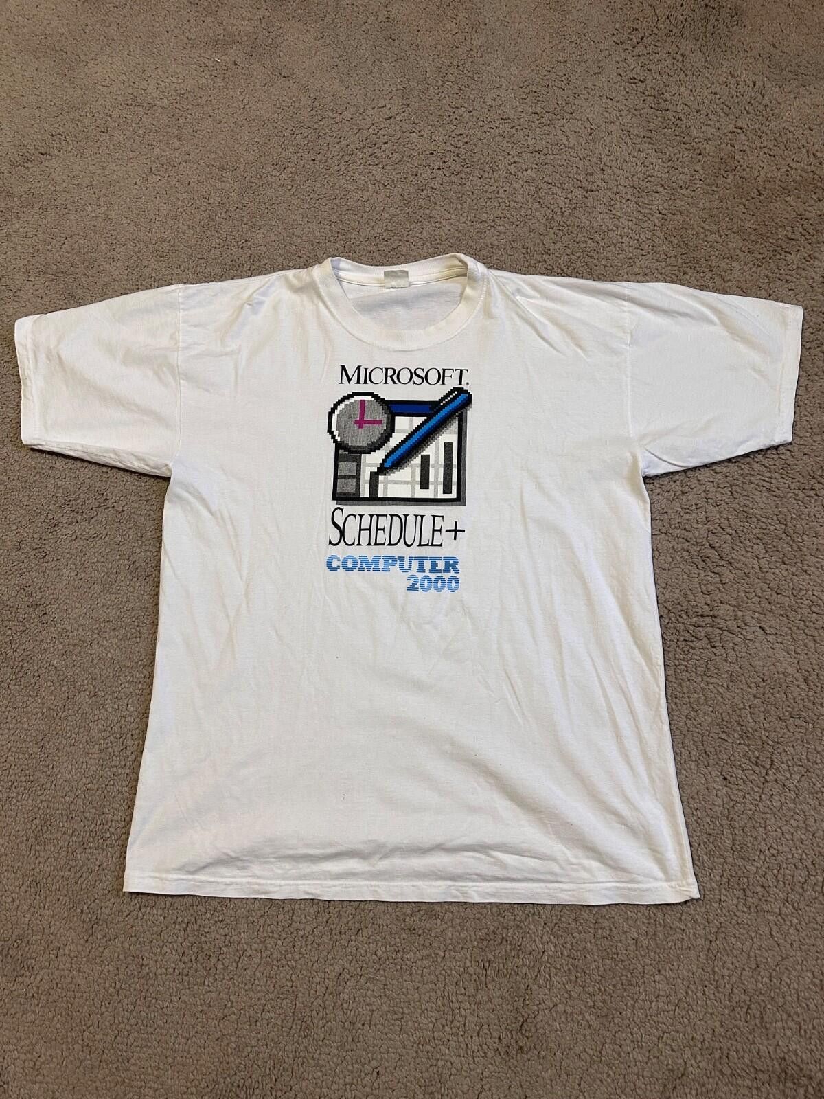 The Unbranded Brand Microsoft Schedule+ Computer 2000 Tshirt Sz XL Size US XL / EU 56 / 4 - 1 Thumbnail