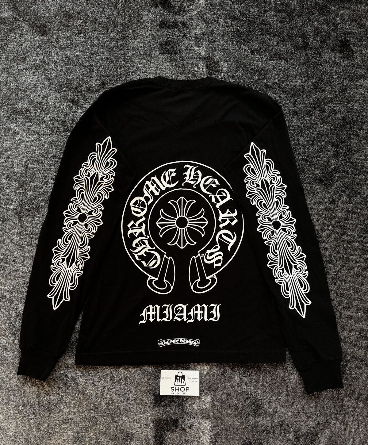 Chrome Hearts NEW CHROME HEARTS MIAMI FLORAL HORSESHOE LONG SLEEVE SHIRT Size US M / EU 48-50 / 2 - 1 Thumbnail