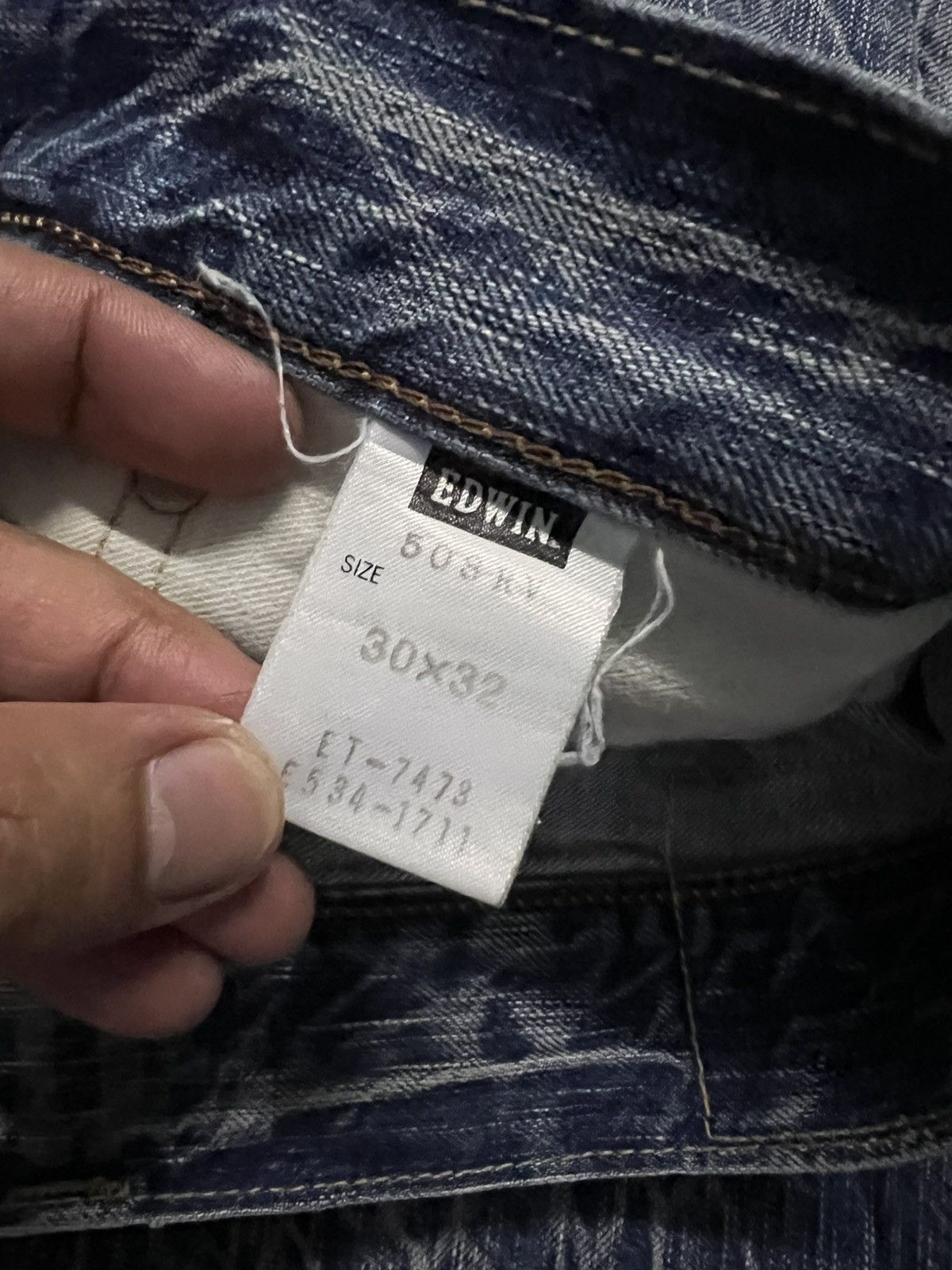 Japanese Brand 💥Rare💥Edwin 503 Honeycomb Faded Jean Very Rare Size US 34 / EU 50 - 21 Thumbnail