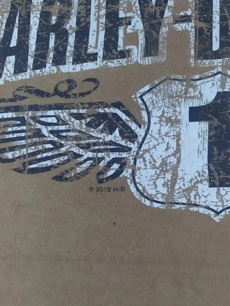 Vintage Vintage 2012 Harley Davidson R.K. Stratman Graphic Mustard Size US XL / EU 56 / 4 - 6 Thumbnail
