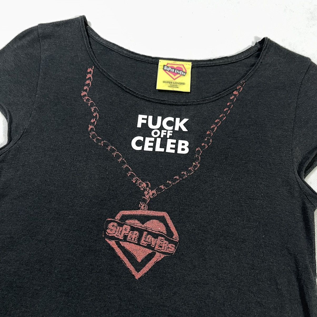 Japanese Brand Rare! Vintage Super Lovers F*ck The Celeb Distressed Tank Size M / US 6-8 / IT 42-44 - 3 Thumbnail