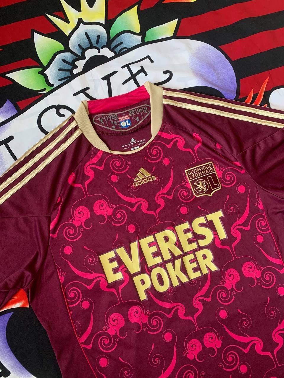 Adidas Olympique Lyonnais Lyon 2010/2011 Away Adidas Jersey Size L Size US L / EU 52-54 / 3 - 2 Thumbnail