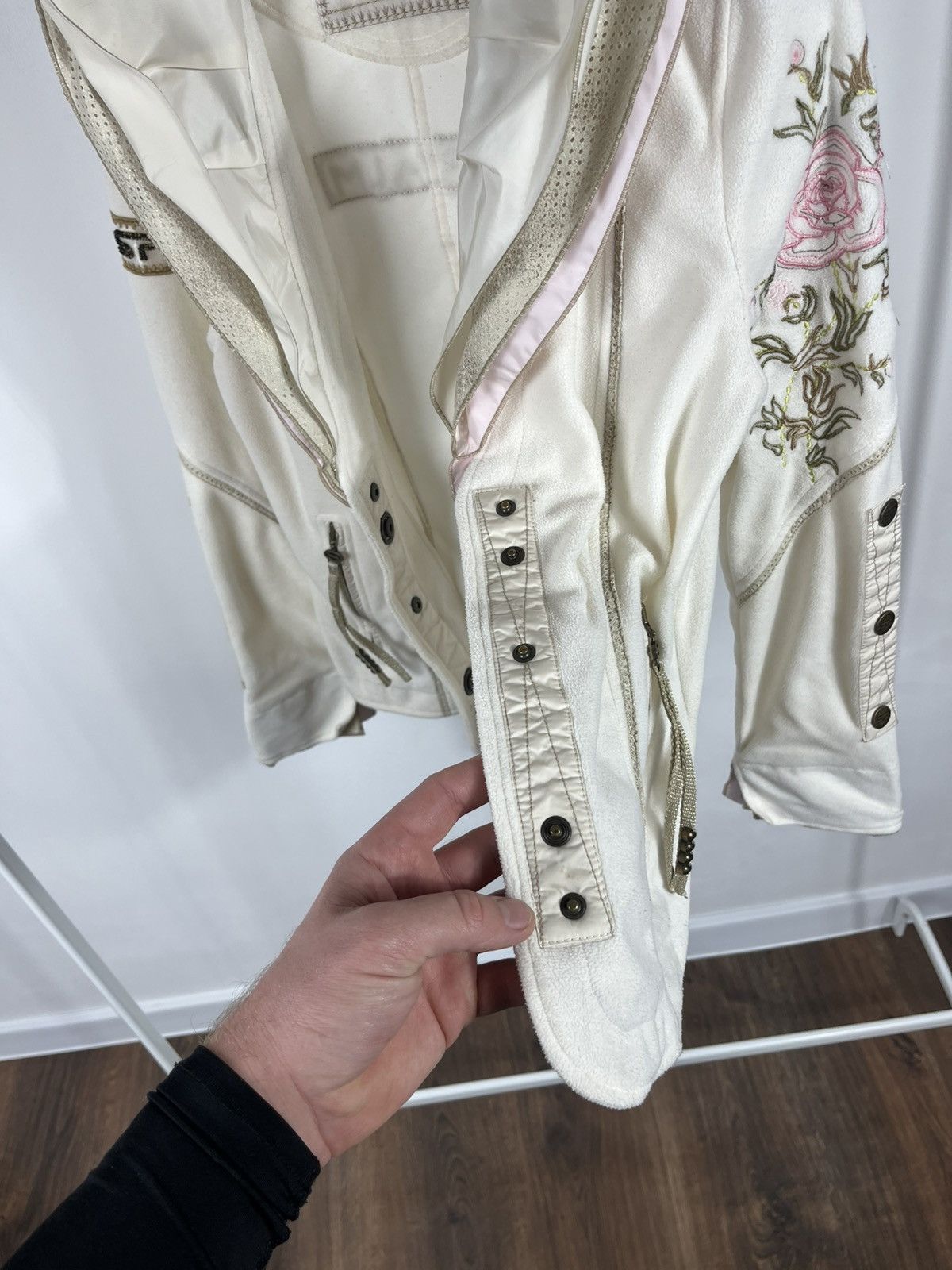 Sportalm Kitzbuhel Sportalm Cream Hooded Jacket With Embroidery Size 36 Size S / US 4 / IT 40 - 6 Thumbnail