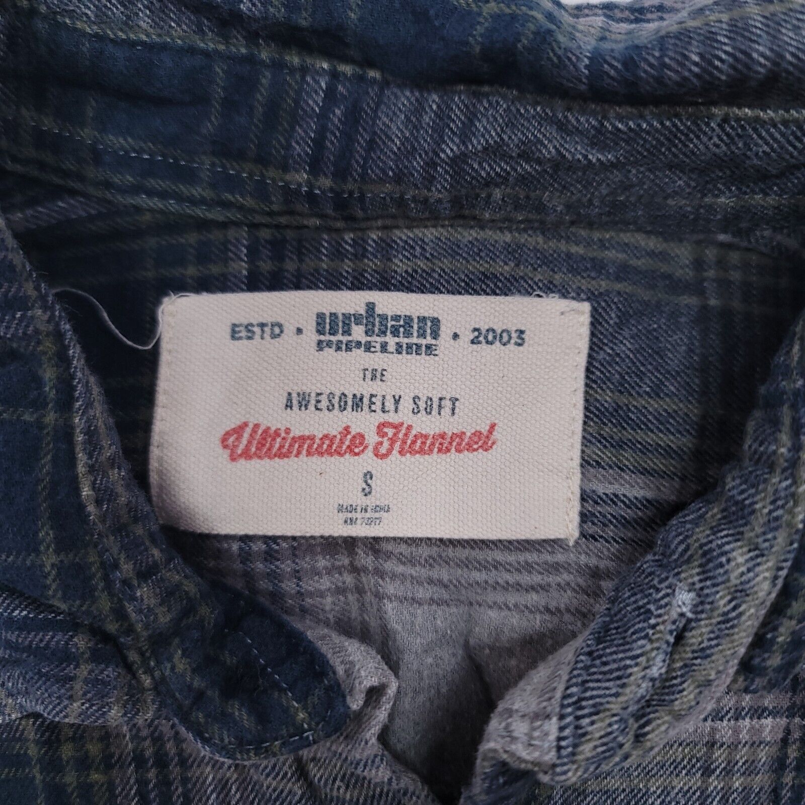 Urban Pipeline Urban Pipeline Tartan Flannel Shirt Mens Size Small S Gray Size US S / EU 44-46 / 1 - 3 Thumbnail