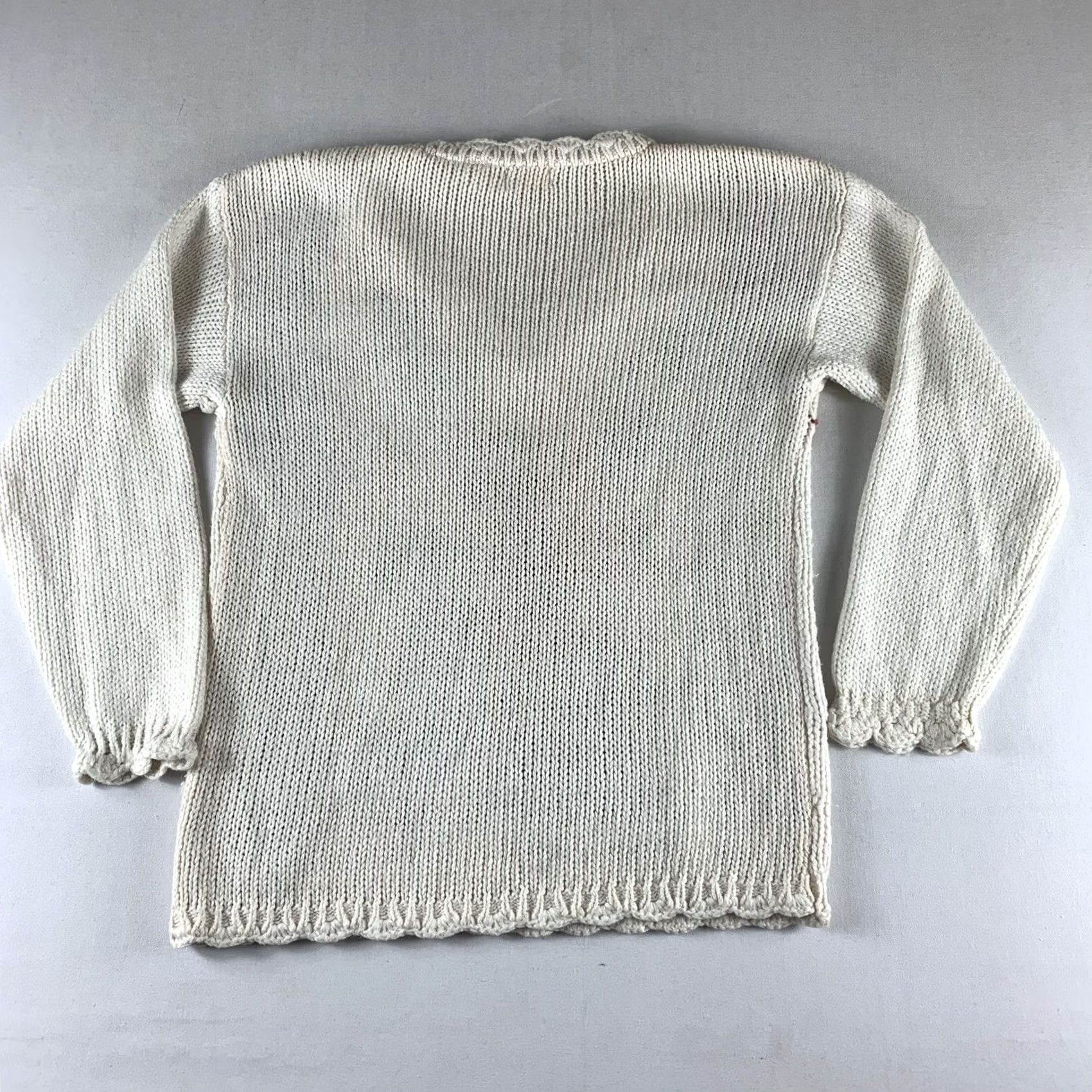 Needles VTG NEEDLES AND YARN KNIT SWEATER Womens SMALL FORAL GRANDMA V-NECK Cottagecore Size S / US 4 / IT 40 - 5 Thumbnail
