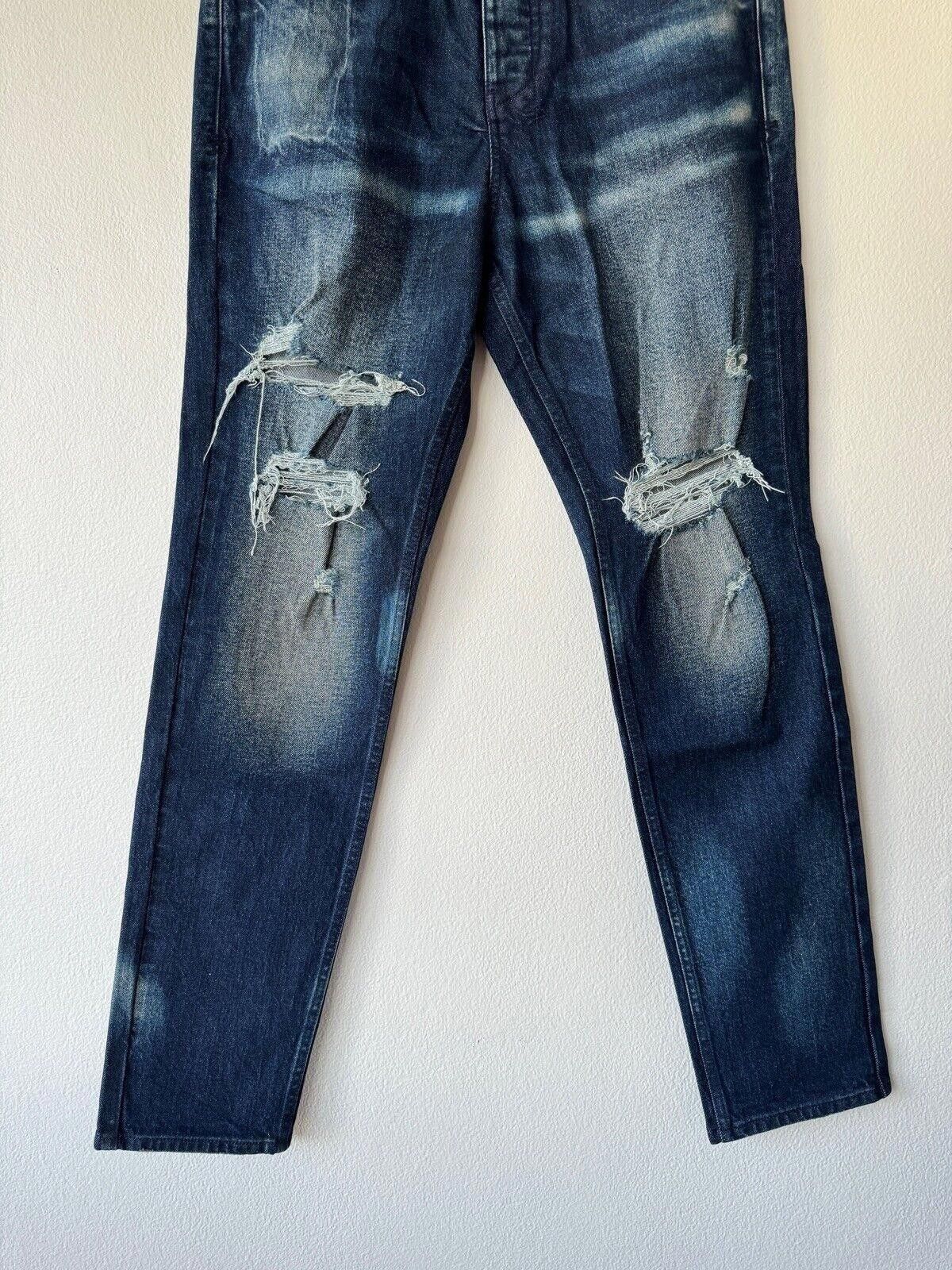Ksubi new Ksubi mens denim jean 32 wolfgang blue lowlite trashed Size US 32 / EU 48 - 3 Thumbnail