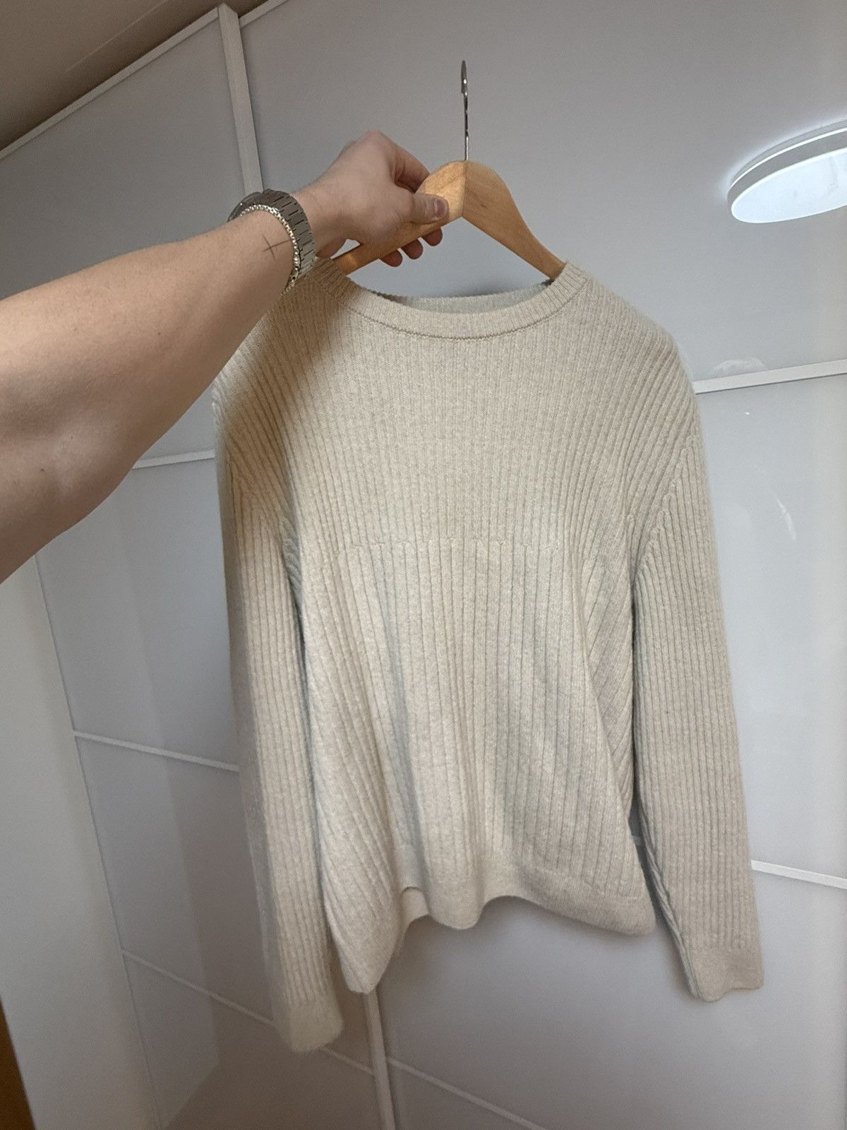 A.P.C. A.P.C Wool Sweater - Cream/Off-white Size US XL / EU 56 / 4 - 1 Thumbnail