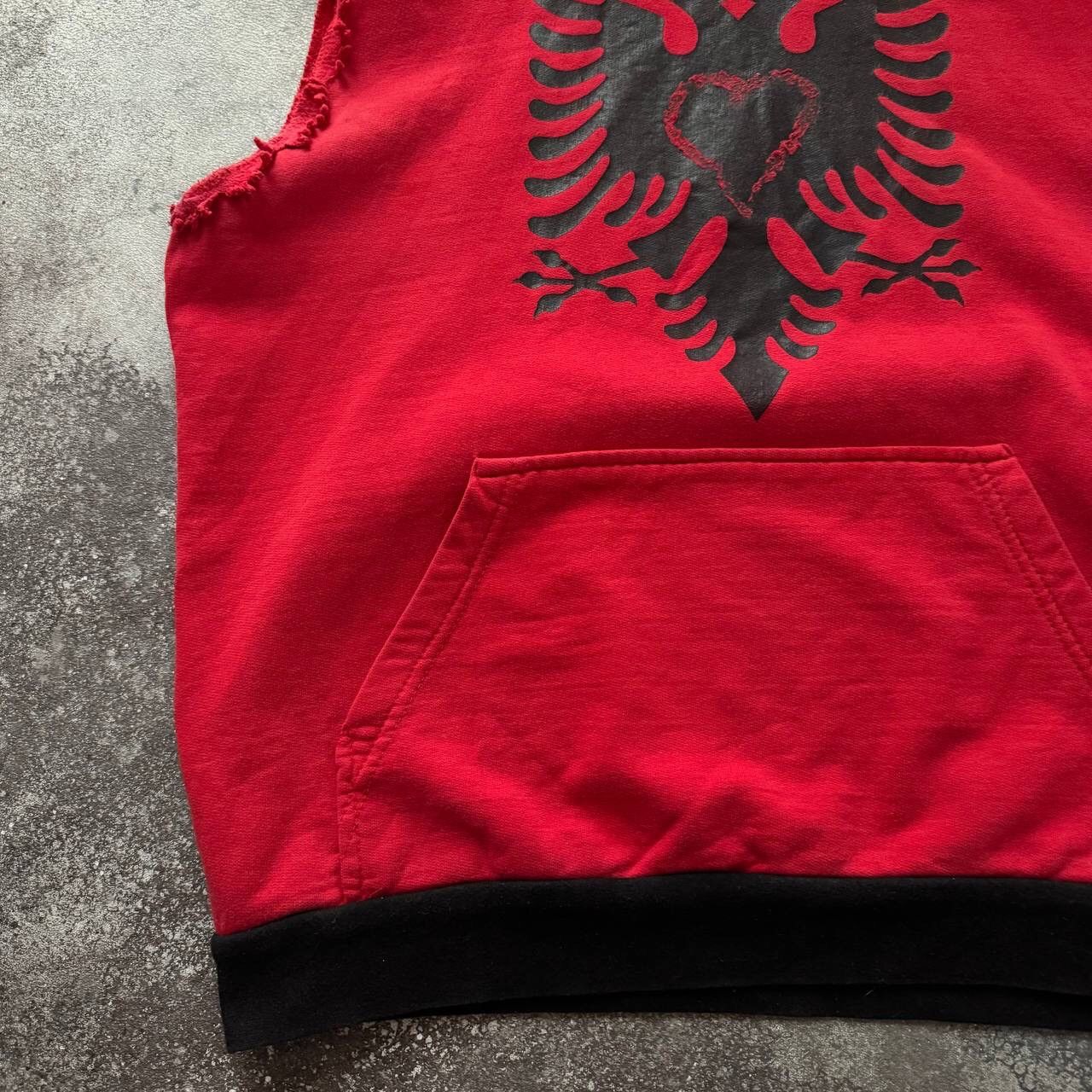 Hysteric Glamour × Kanye West KANYE WEST STYLE ALBANIA DISTRESSED VINTAGE HOODED TOP Y2K Size US M / EU 48-50 / 2 - 5 Thumbnail