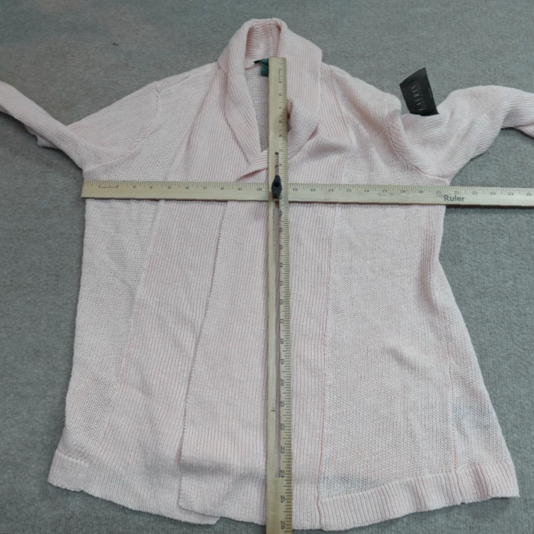 Ralph Lauren VINTAGE Lauren Ralph Lauren Sweater Cardigan Open Knit Linen Pink M Womens Medium Knitting Cardigan Open- Knit Open- Knit Linen Pink 100% Linen NEW Size M / US 6-8 / IT 42-44 - 4 Thumbnail