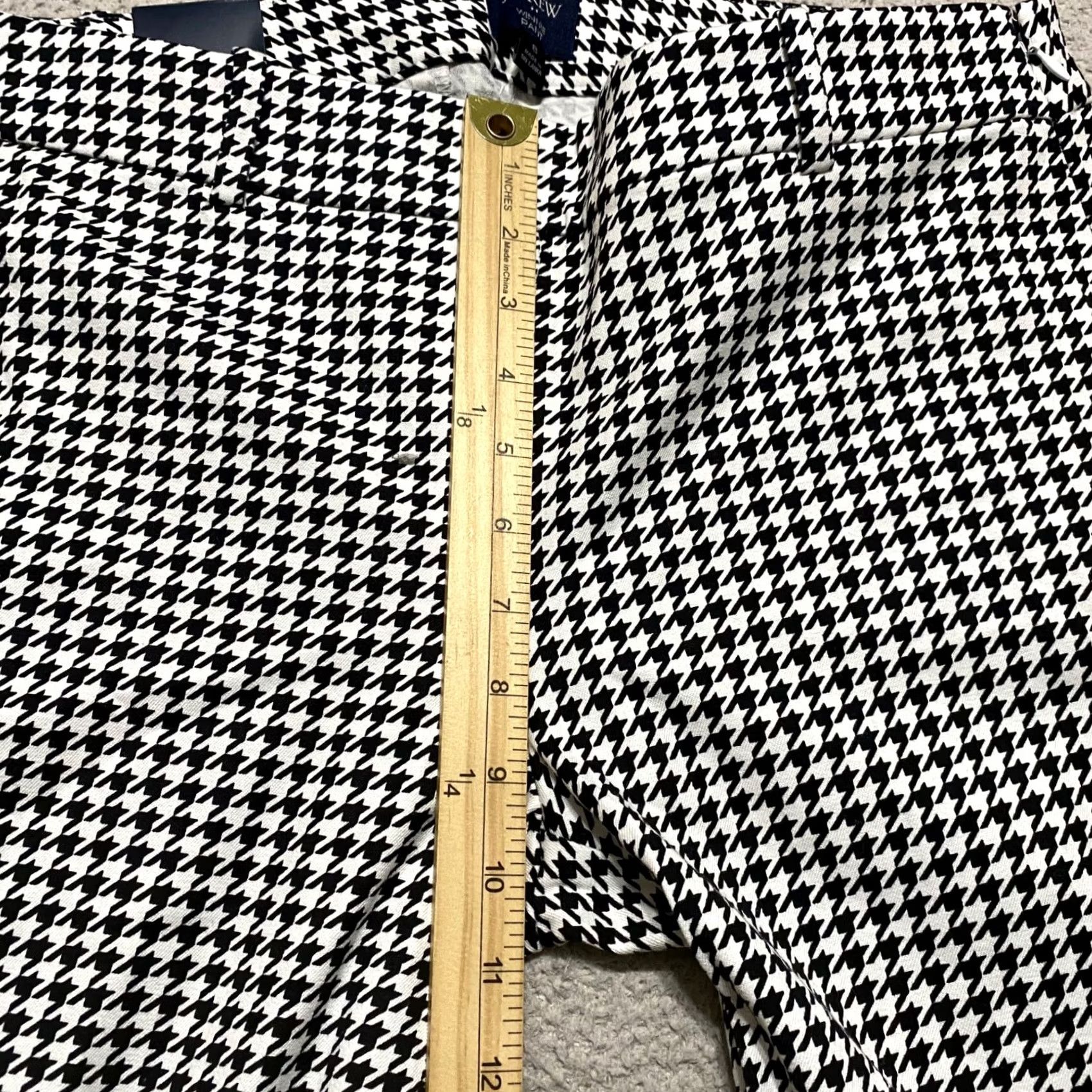 J.Crew J.CREW Pants Womens 6 Black Houndstooth Plaid Winnie Ankle Business Casual Shirts Accessories Size 28" / US 6 / IT 42 - 7 Thumbnail