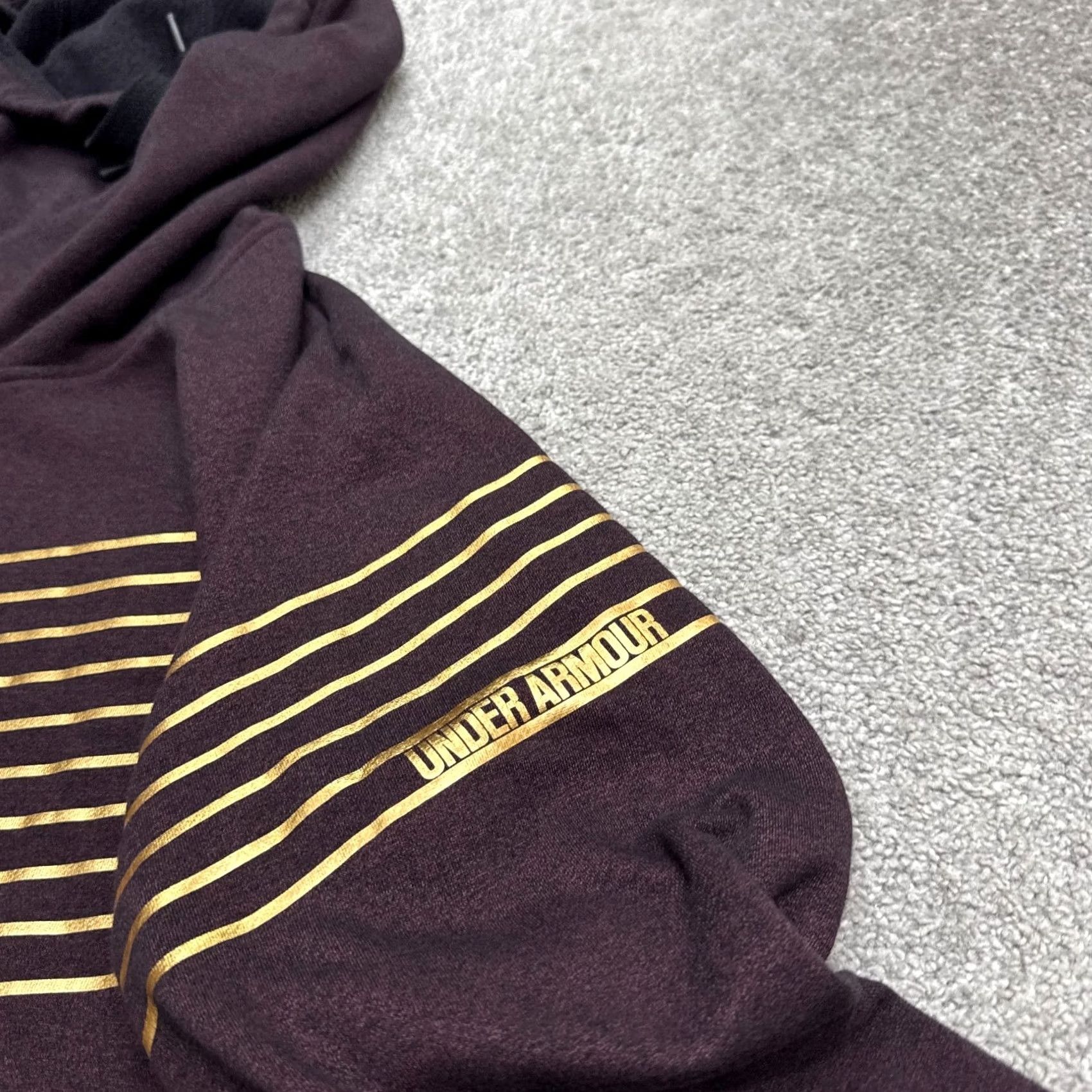 Under Armour Under Armour Threadborne Funnel Neck Hoodie Pullover Womens XL Maroon Red Striped Logo Hooded Sweatshirt Size XL / US 12-14 / IT 48-50 - 4 Thumbnail