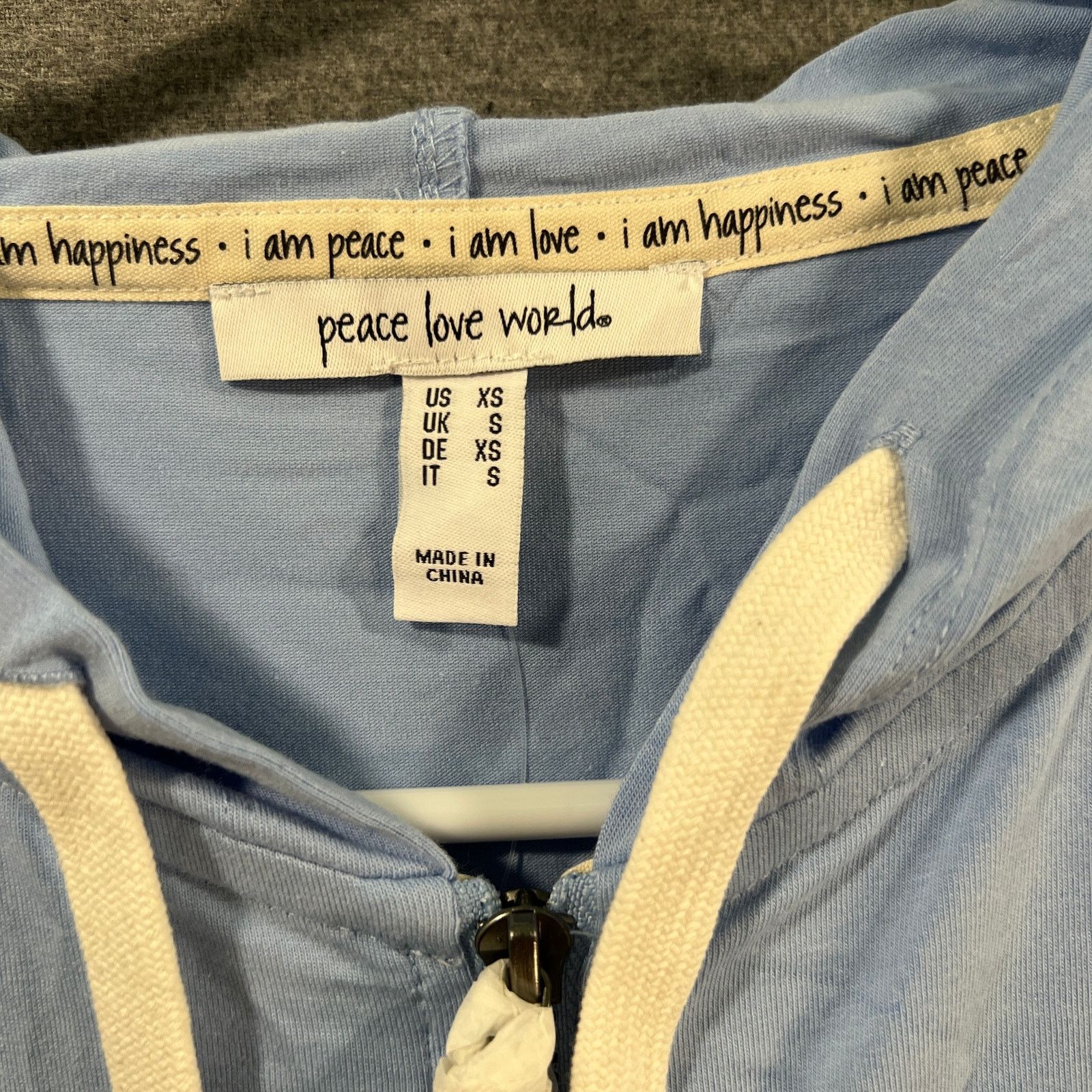 Other Peace Love World Women Hood Full Zip Blue ,Size XS Size XS / US 0-2 / IT 36-38 - 3 Thumbnail