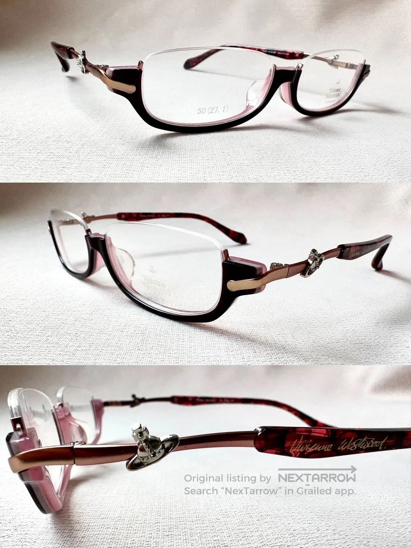 Vivienne Westwood vivienne westwood pink tortoiseshell glasses. Size ONE SIZE - 1 Thumbnail