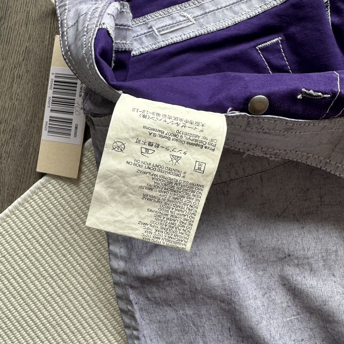 Diesel DIESEL Grey with Purple Slim Straight Fit Pants Size 25" / US 0 / IT 36 - 4 Thumbnail
