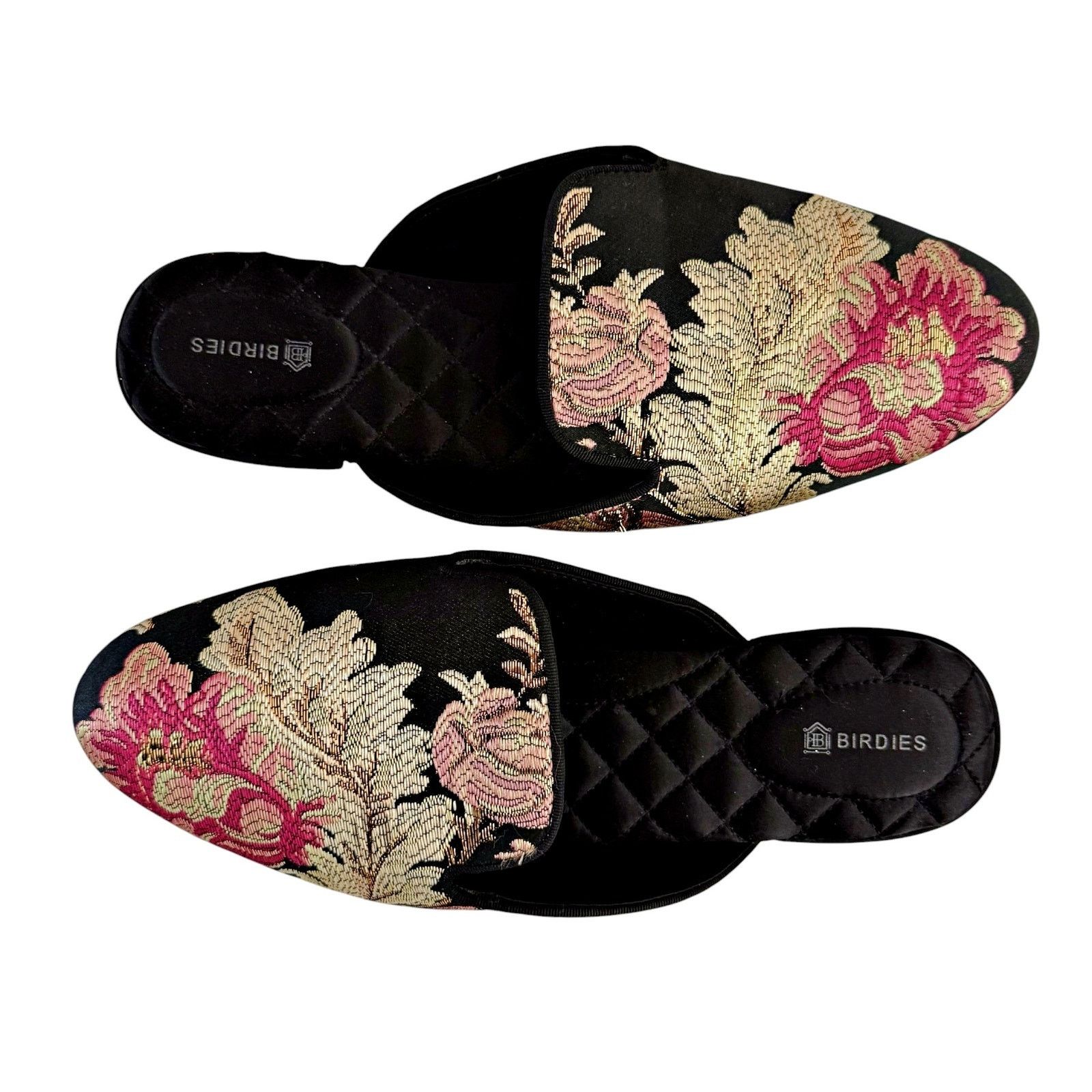 Other Birdies Phoebe Jacquard Floral Brocade Slipper Mules Shoes Size US 9.5 / IT 39.5 - 2 Thumbnail
