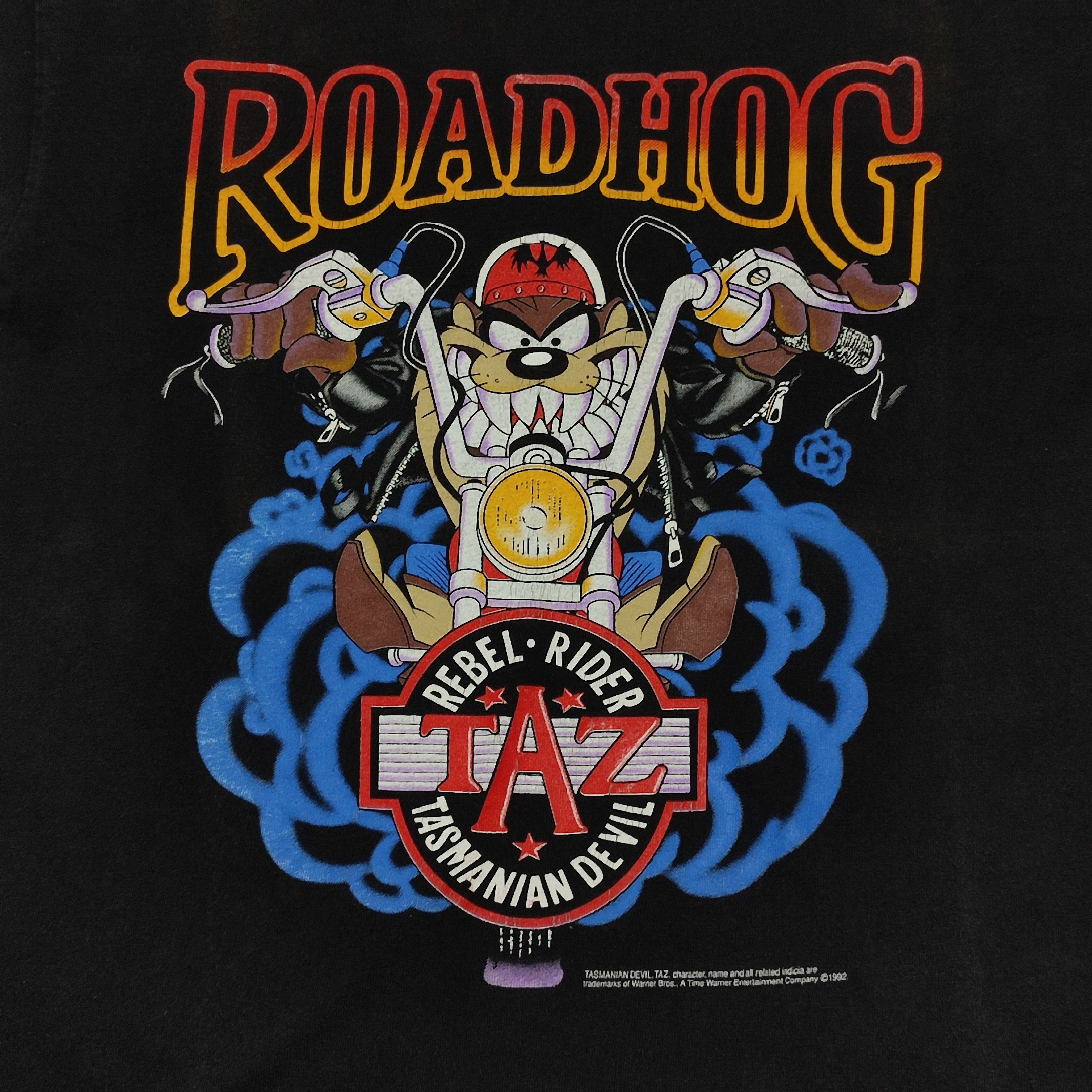 Warner Bros Vtg 90's Looney Tunes ROADHOG Taz Whit Single Stitch 1992 Size US M / EU 48-50 / 2 - 2 Thumbnail