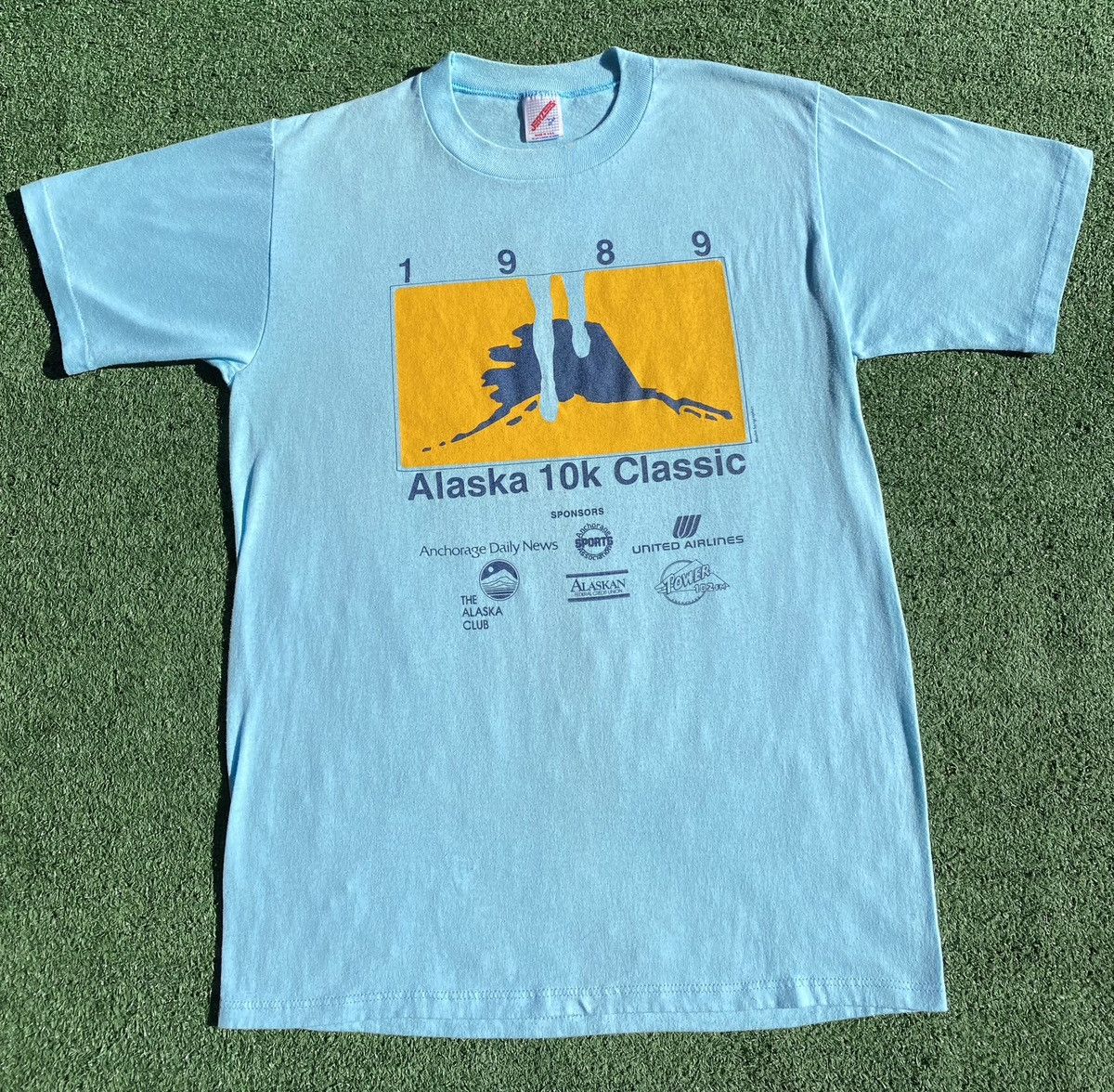 Jerzees VTG 1989 Alaska 10k Classic Double Sided T-shirt Mens Medium Size US M / EU 48-50 / 2 - 1 Thumbnail