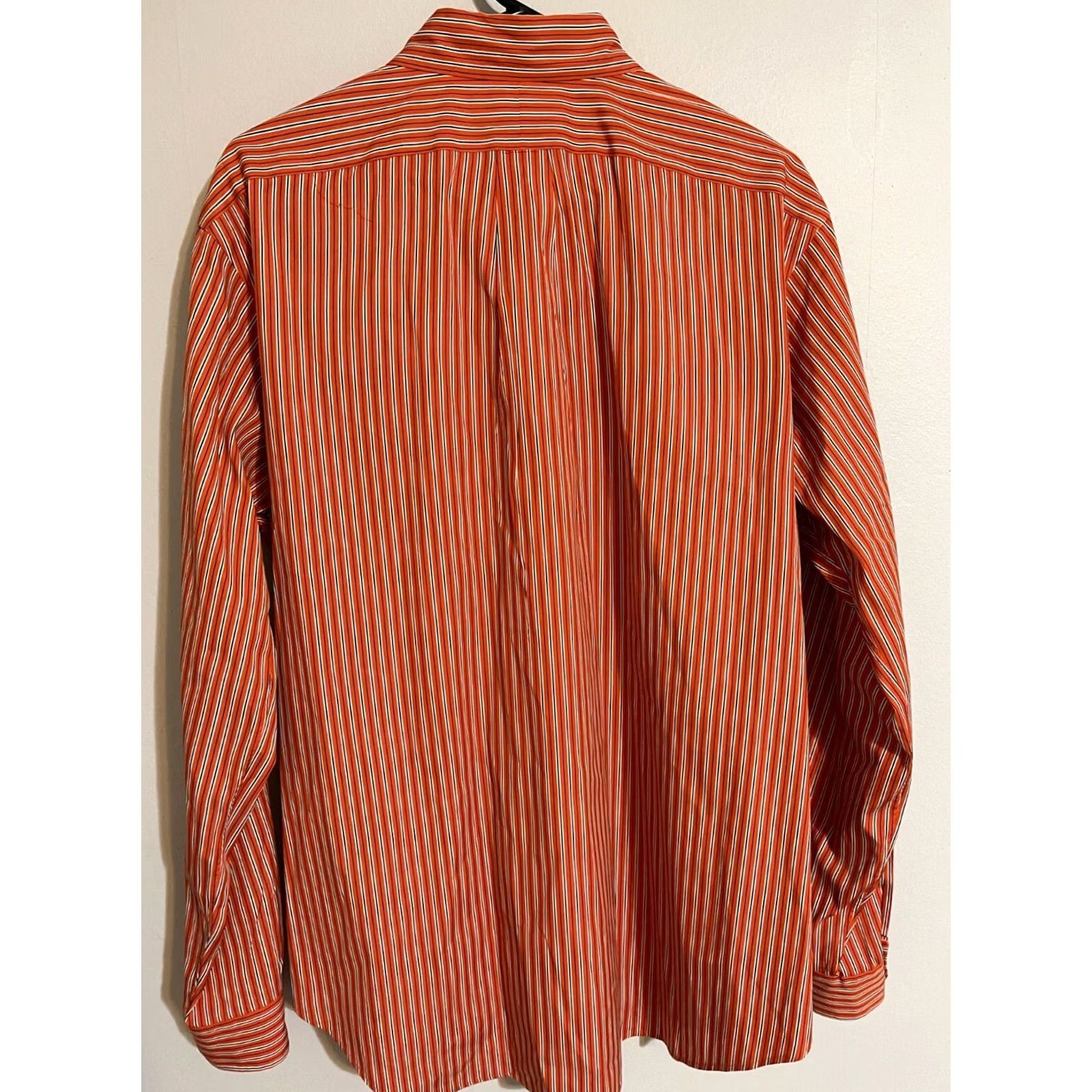 Polo Ralph Lauren Polo Ralph Lauren Orange Stripes Button Up Shirt - Men's L Size 42R - 4 Thumbnail