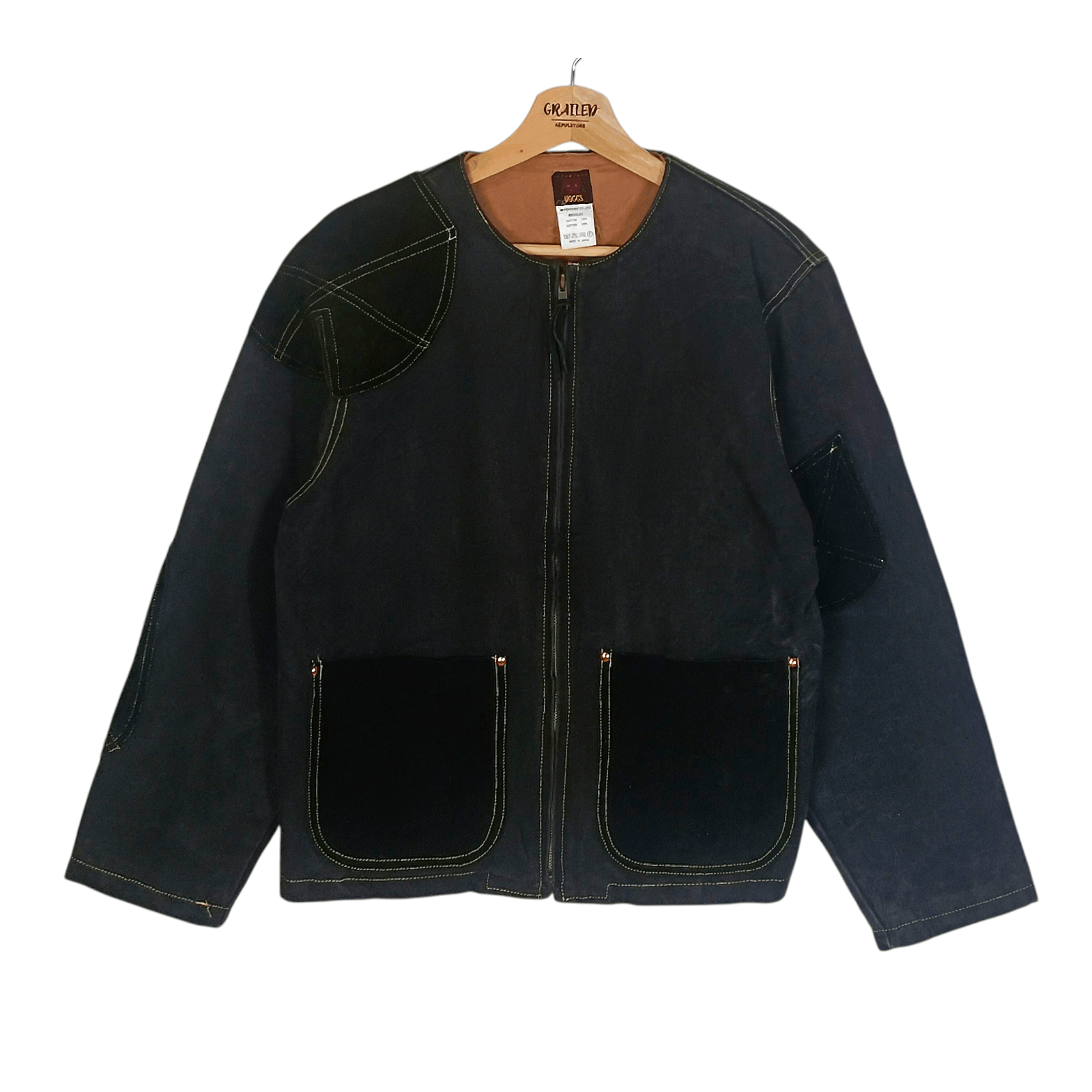 Nepenthes Nepenthes Woggs Denim Jacket With Leather Pacthwork Size US L / EU 52-54 / 3 - 1 Thumbnail