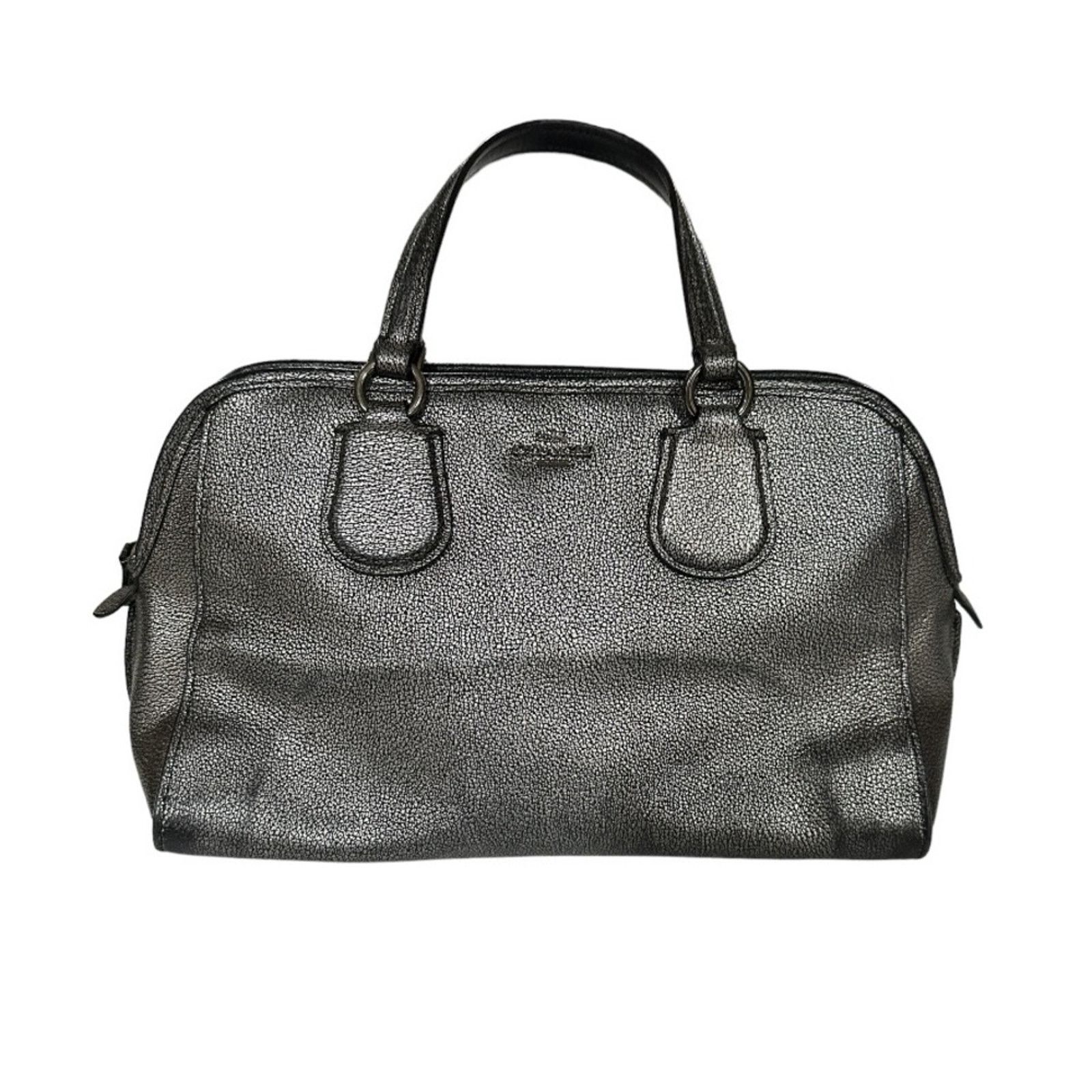 Coach Coach Nolita Gunmetal Leather Metallic Satchel Shoulder Bag Size ONE SIZE - 1 Thumbnail