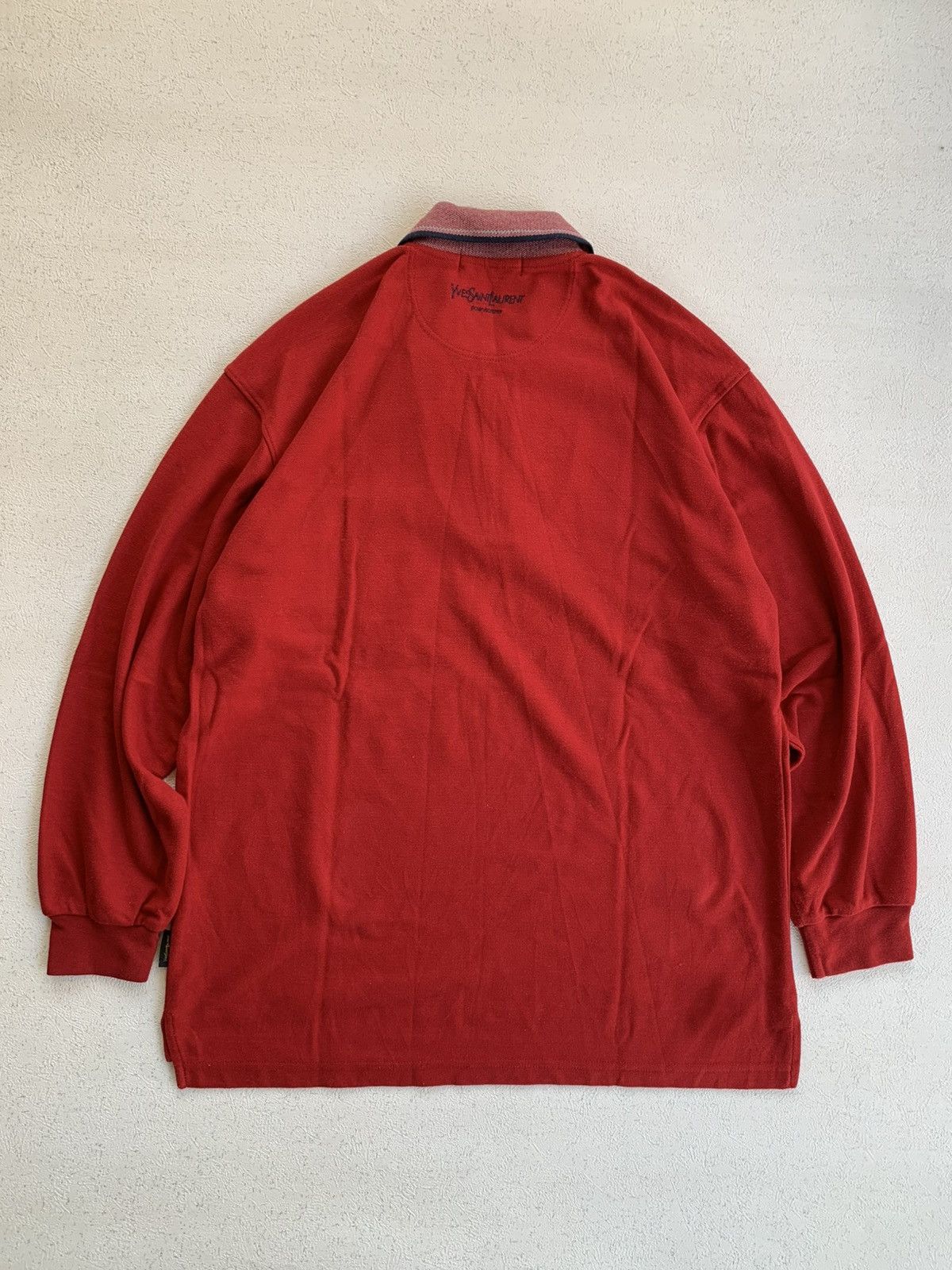 Yves Saint Laurent Yves Saint Lauren Pour Homme Red Longsleeve Shirt Size US L / EU 52-54 / 3 - 14 Thumbnail