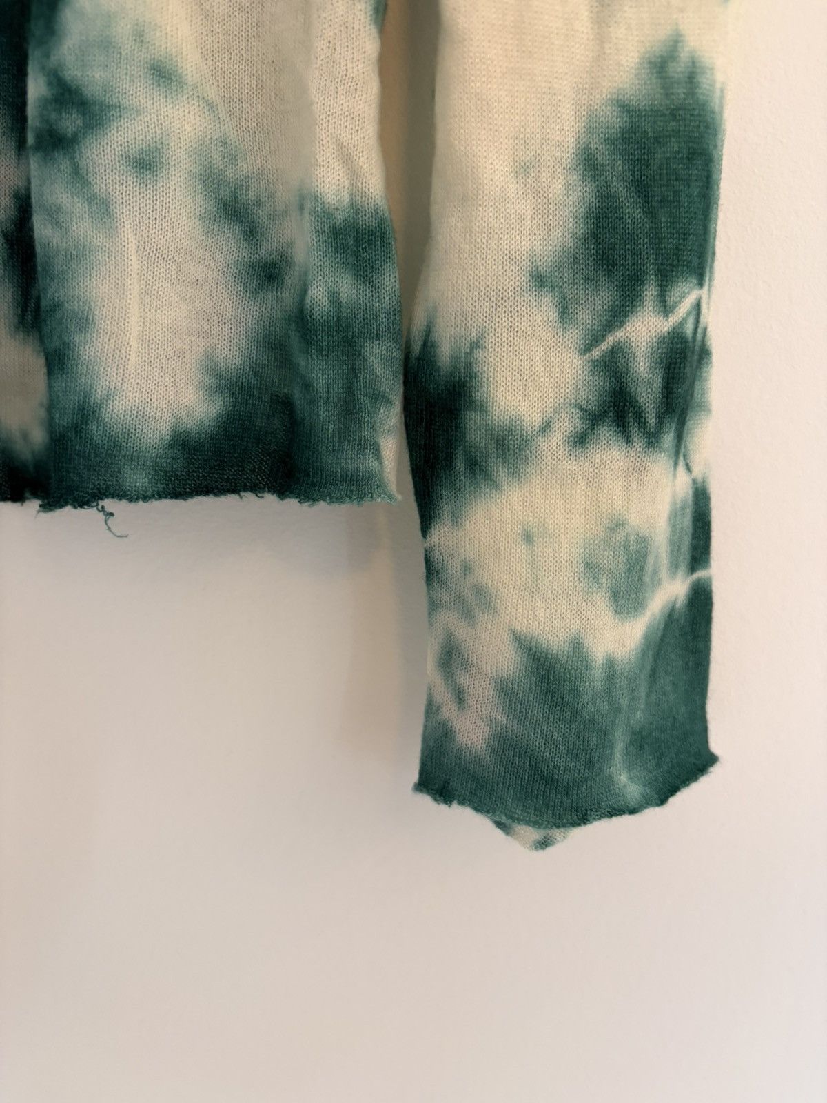 The Elder Statesman Green yellow tie die cashmere silk knit top NEW Size US L / EU 52-54 / 3 - 3 Thumbnail