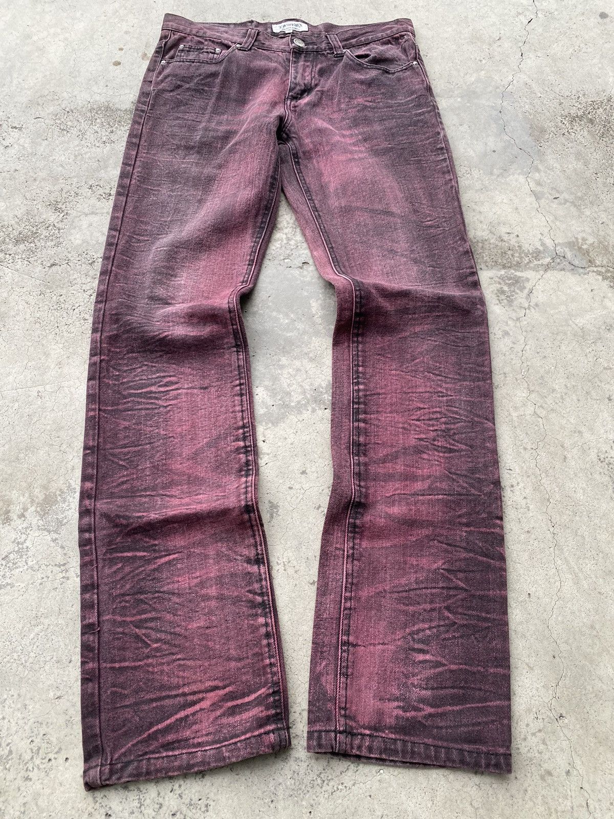 Seditionaries Lowbox Archival Seditionaries Red Wine Acid Washed Jeans Size US 32 / EU 48 - 2 Thumbnail