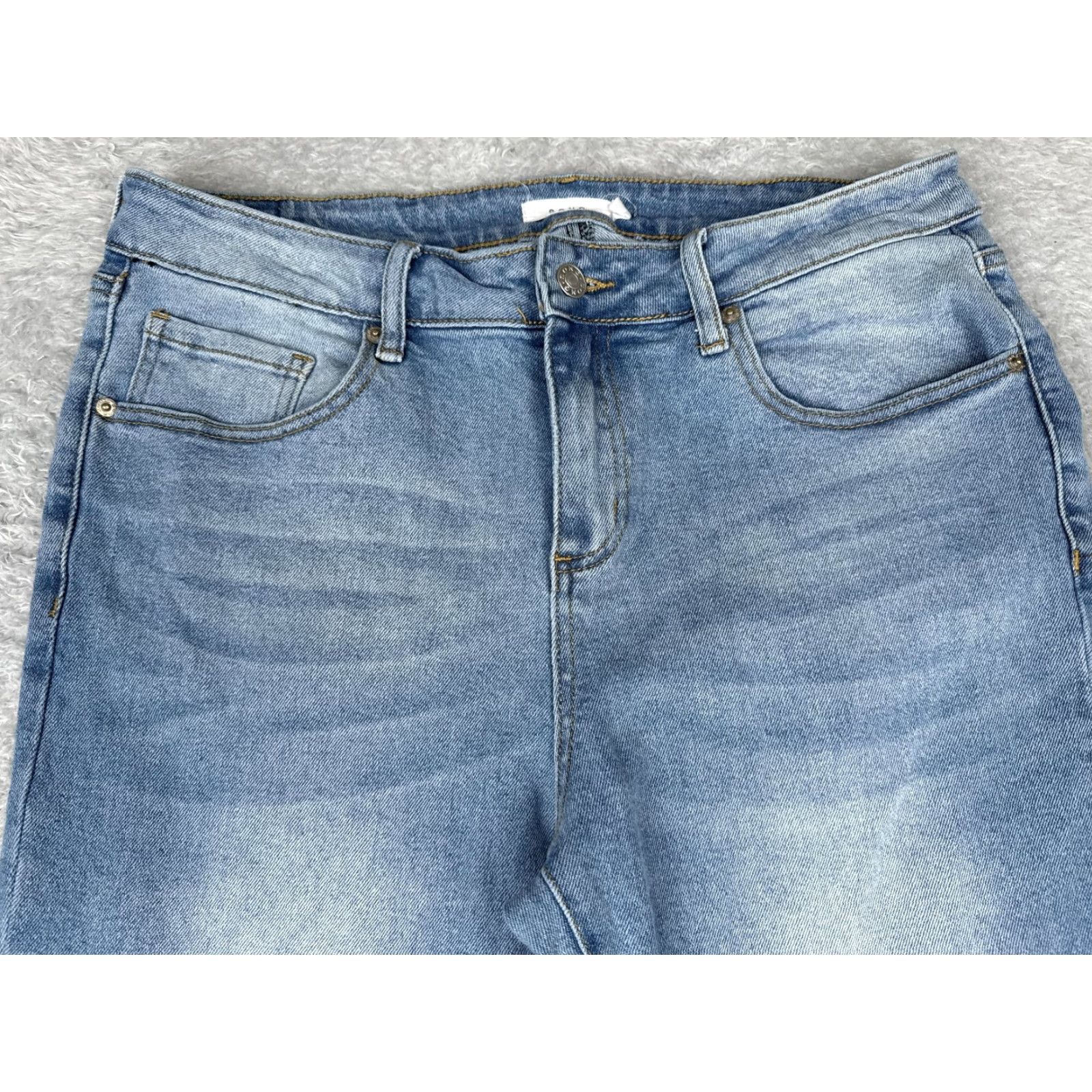 Denime S.O.N.G Jeans Women 32x32 Blue Bootcut Mid Rise Stretch Denim Medium Wash Casual - Regular Womens Jeans Size 24" / US 00 / IT 34 - 4 Thumbnail