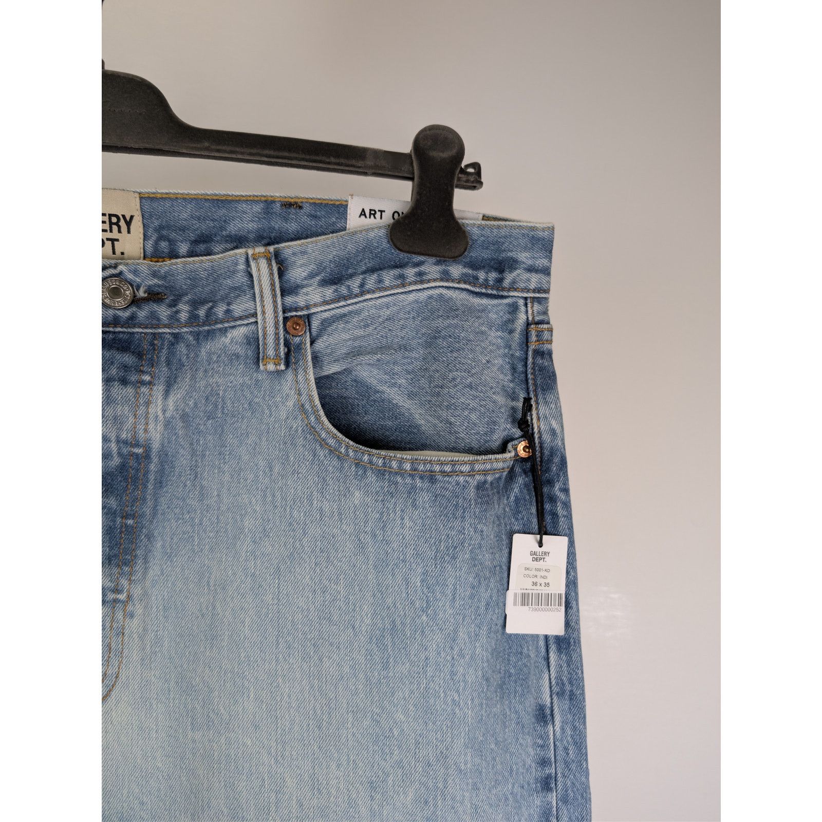 Gallery Dept. o1rshd1 Ken slim-fit paneled distressed denim jeans in blue Size US 36 / EU 52 - 6 Thumbnail