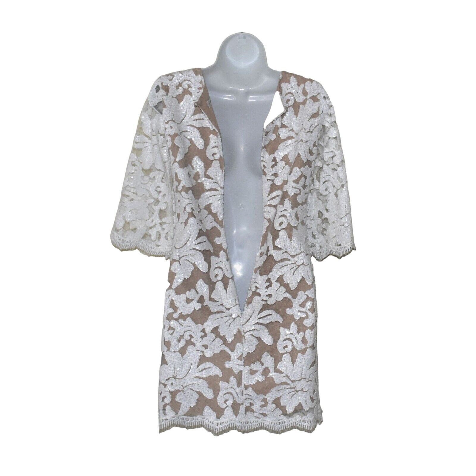 Dress the Population DRESS THE POPULATION Sequin Embroidery Bridal Dress Sz XS Size XS / US 0-2 / IT 36-38 - 4 Thumbnail