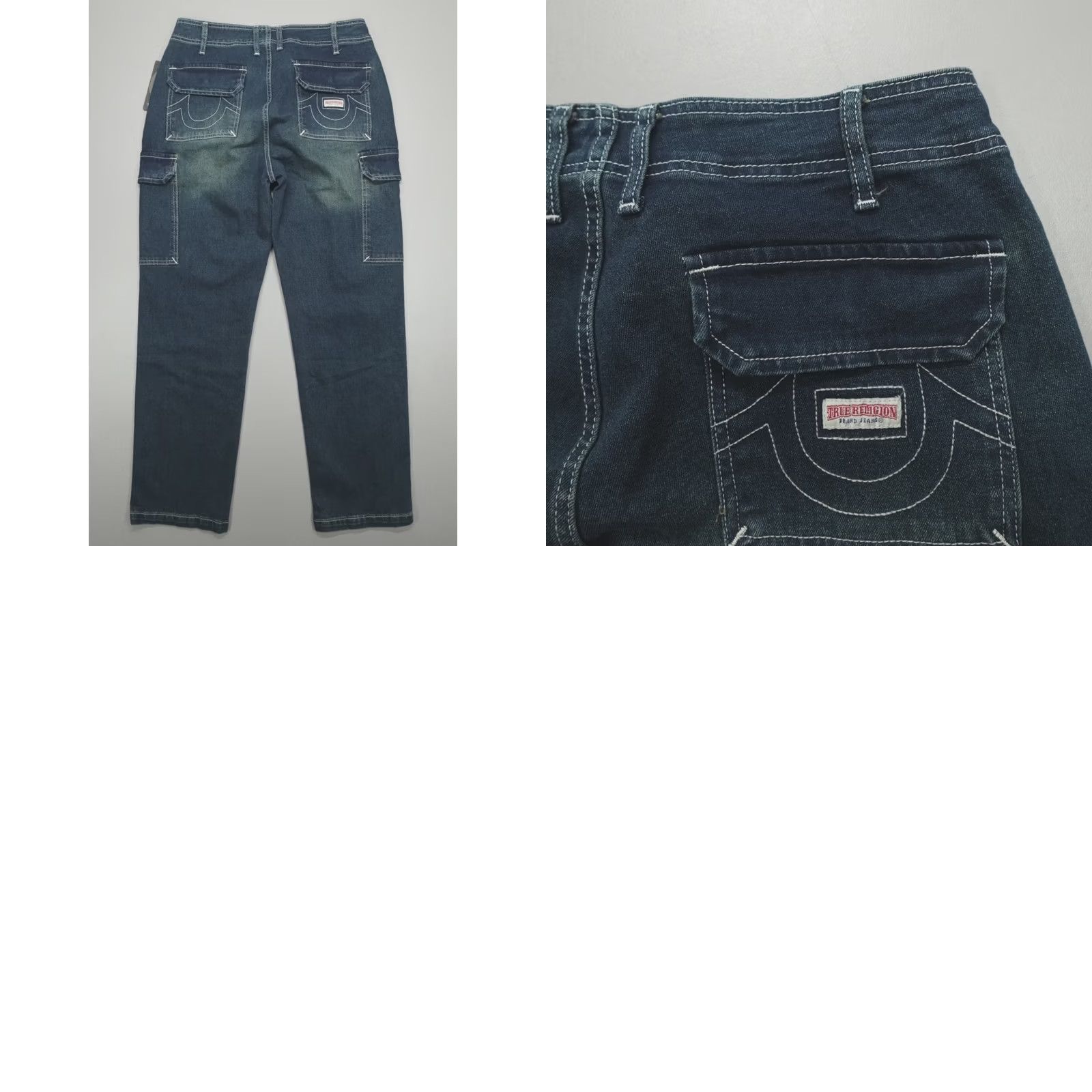 True Religion True Religion Denim Cargo Pants Men's Size 30 32Wx32L Medium Amber Nights Wash Cargo Pocket 5-Pocket Design Hip Hop Relaxed Jeans Mens Size US 30 / EU 46 - 8 Thumbnail