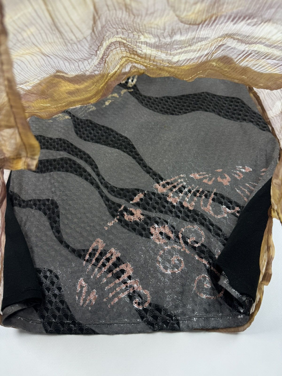 Custo Barcelona Y2K Custo Barcelona Printed Mesh Layered Midi Skirt Size 32" / US 10 / IT 46 - 4 Thumbnail